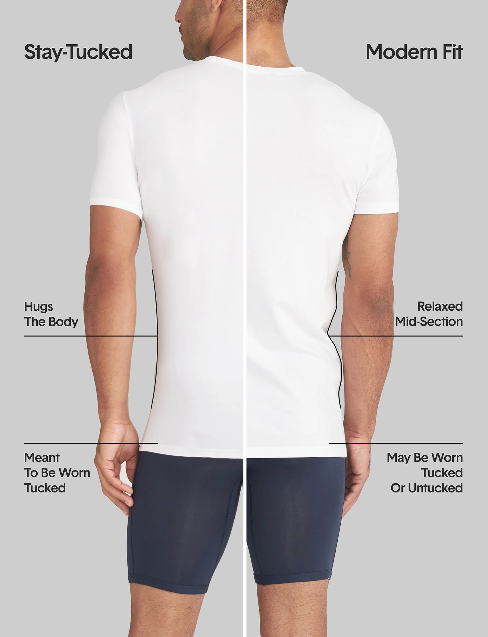 Cool Cotton Deep V-Neck Stay-Tucked Undershirt - Image 3