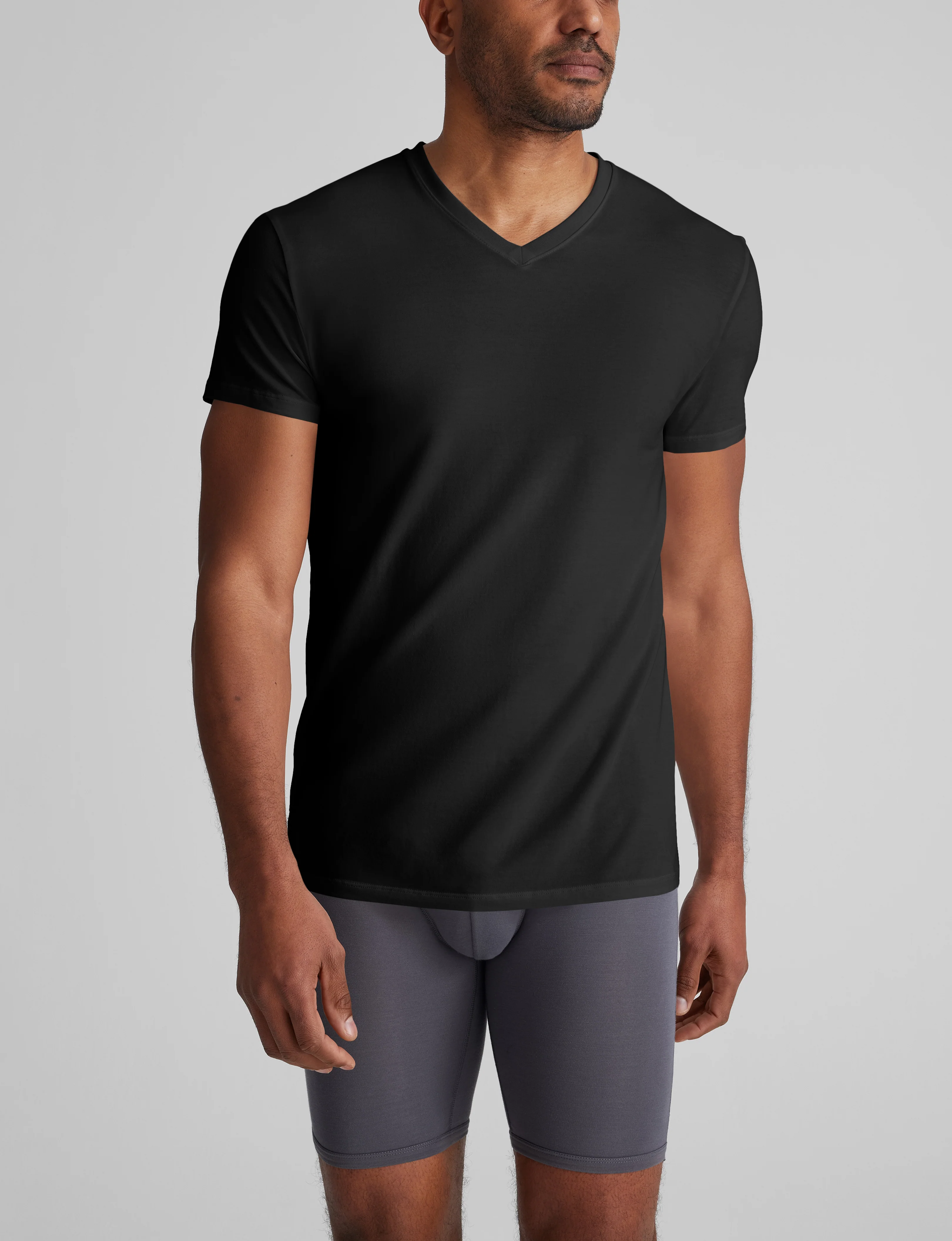 Cool Cotton High V-Neck Modern Fit Undershirt (3-Pack) - Image 3