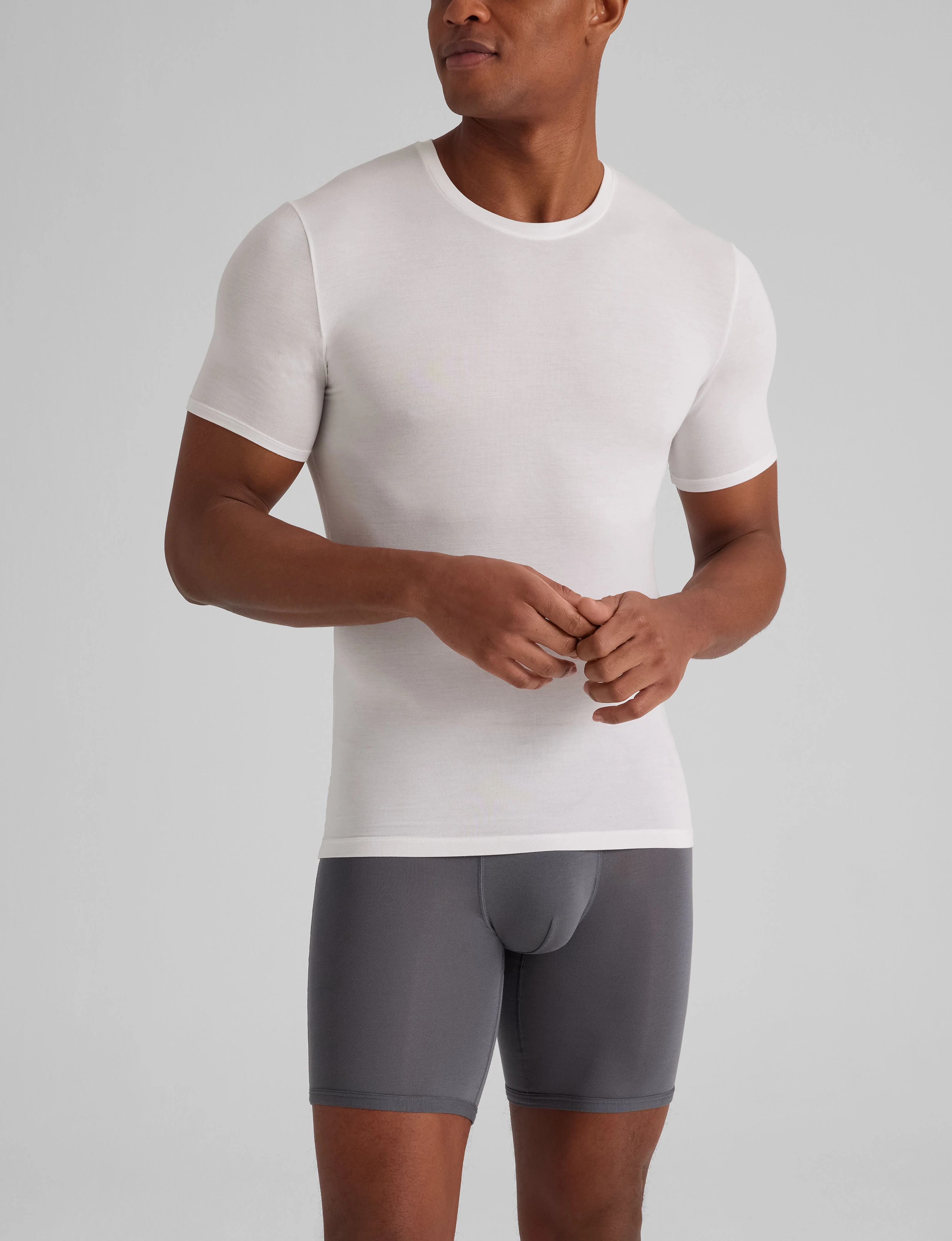 Second Skin Crew Neck Stay-Tucked Undershirt - Image 4