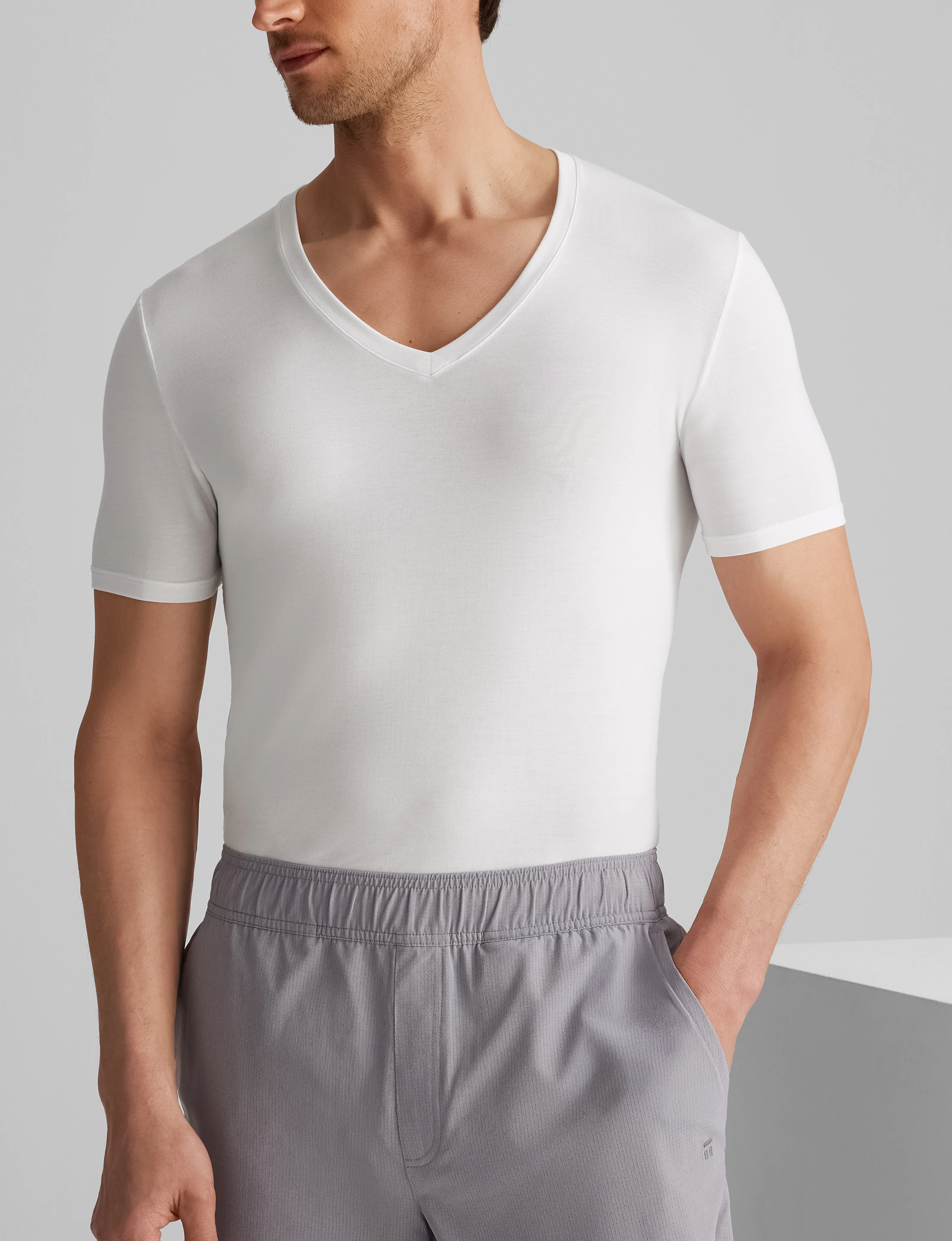 Second Skin Deep V-Neck Stay-Tucked Undershirt - Image 8