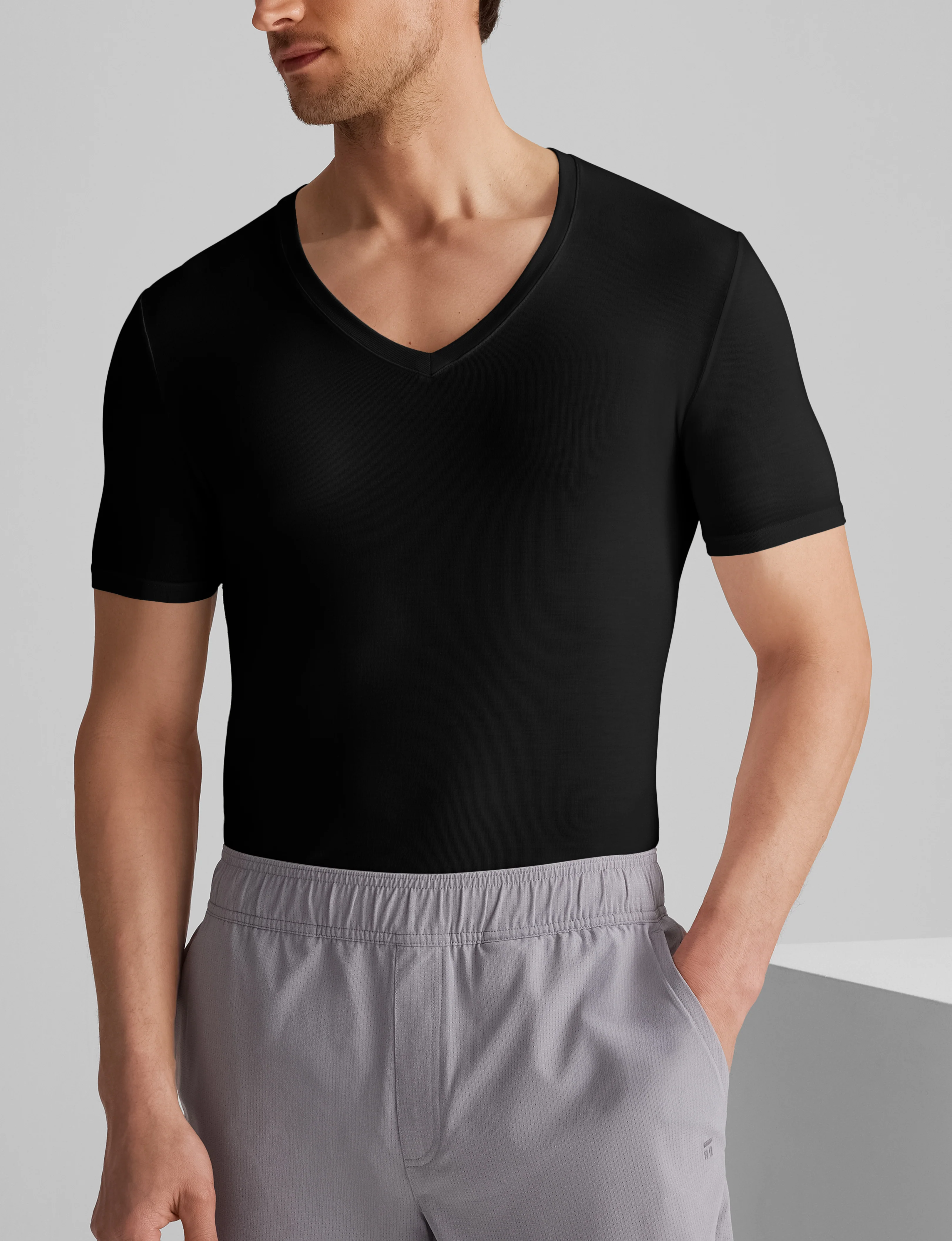 Second Skin Deep V-Neck Stay-Tucked Undershirt (6-Pack) - Image 6
