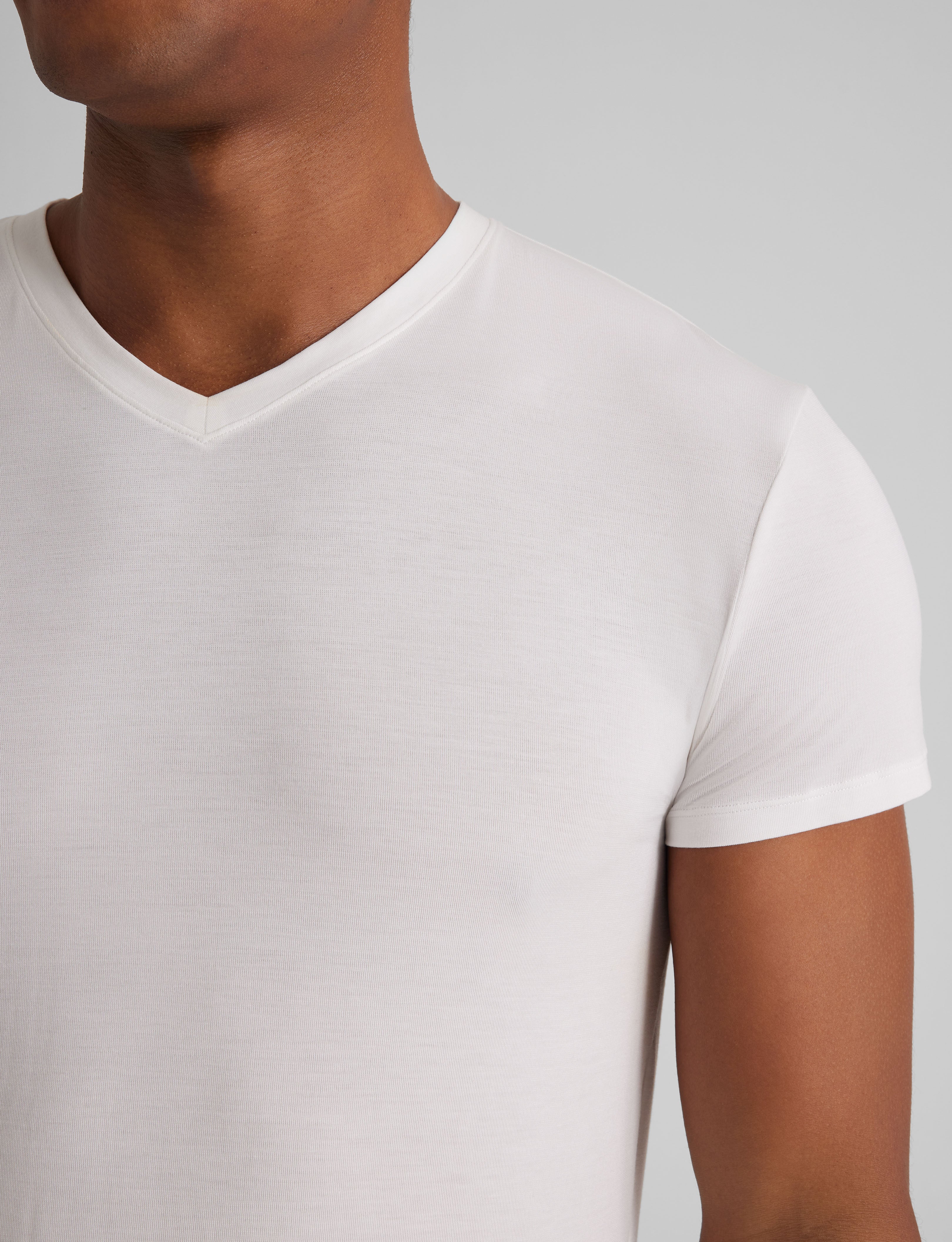 Second Skin High V-Neck Modern Fit Undershirt - Image 6