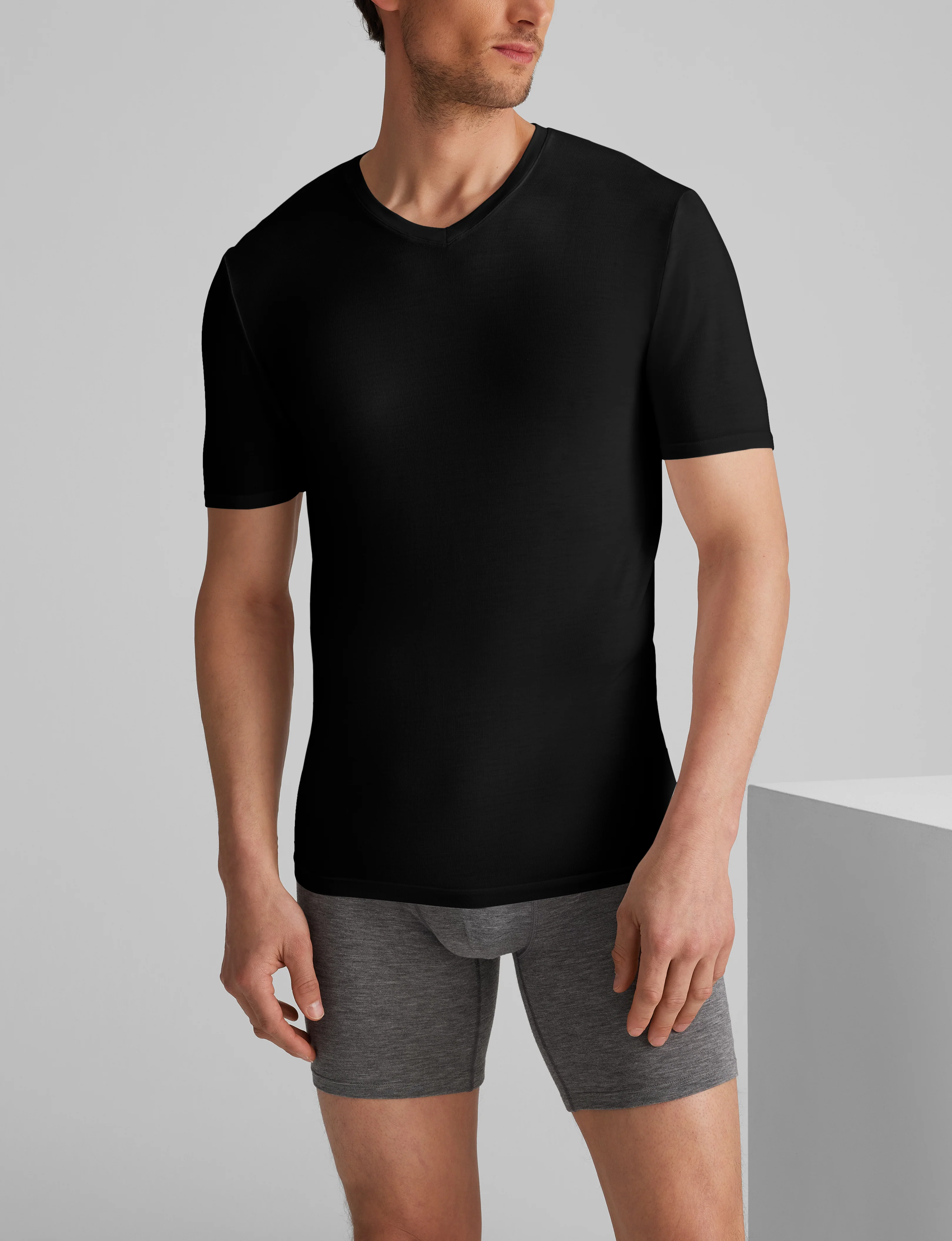 Second Skin High V-Neck Stay-Tucked Undershirt (6-Pack) - Image 3