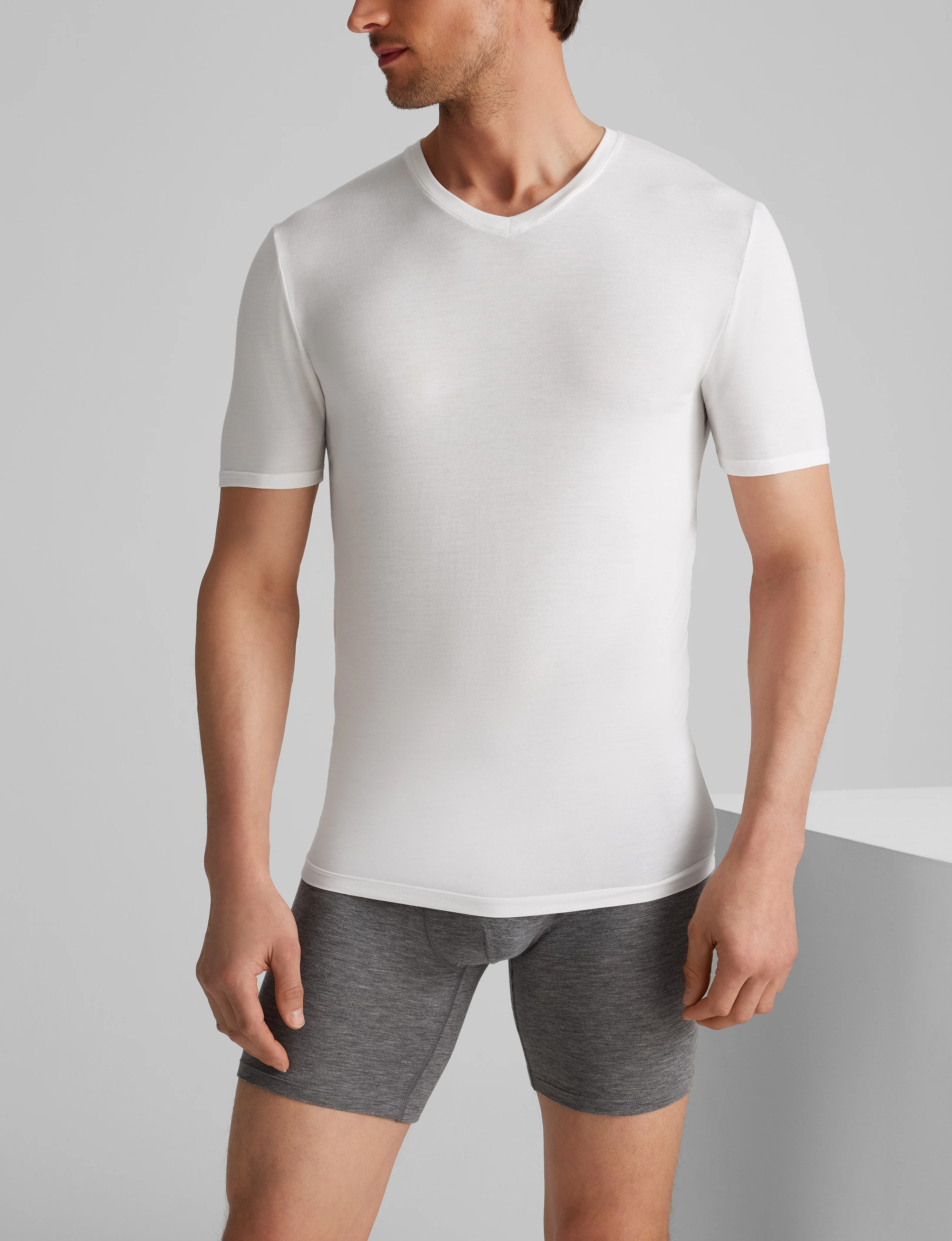 Second Skin High V-Neck Stay-Tucked Undershirt (6-Pack) - Image 7