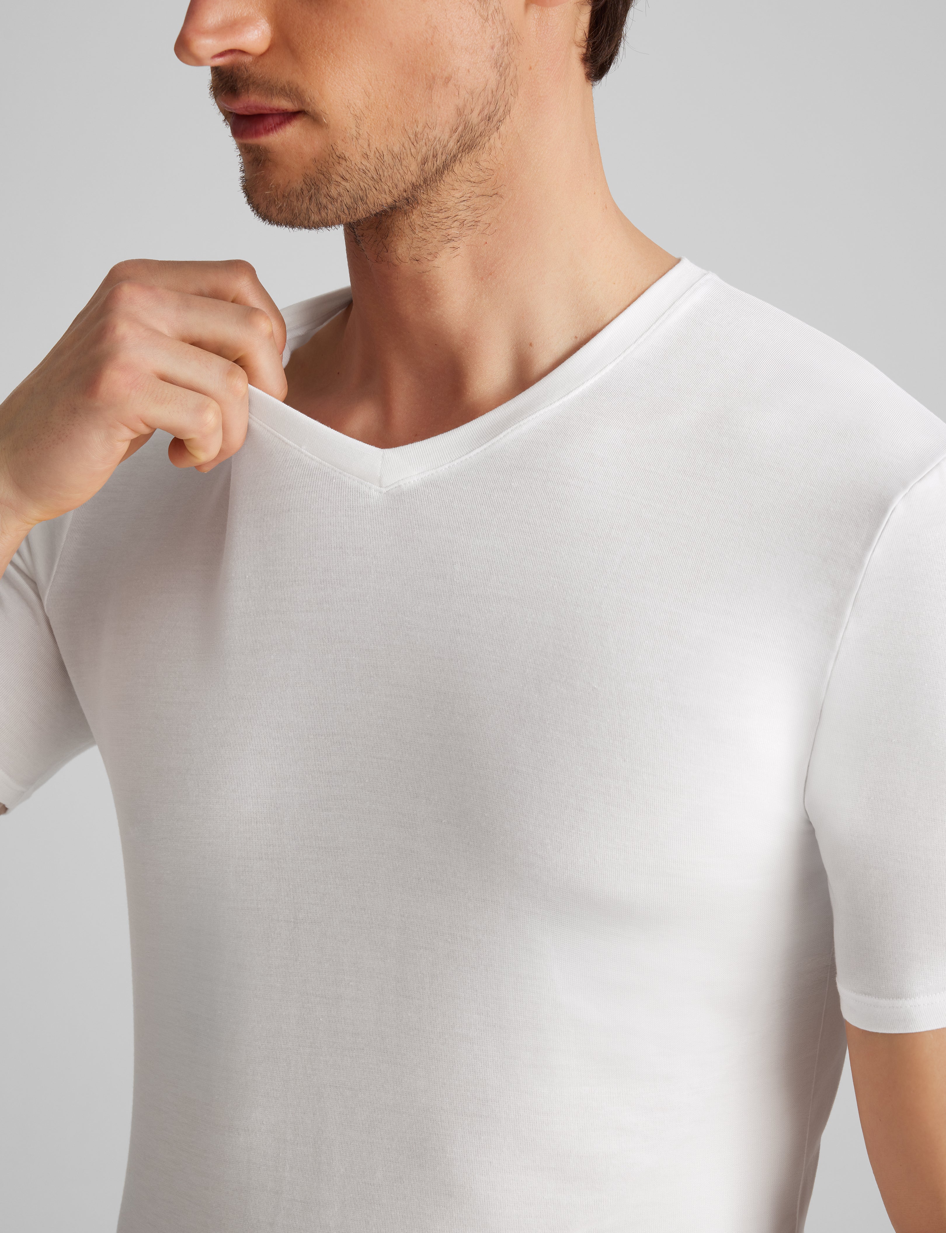 Second Skin High V-Neck Stay-Tucked Undershirt (6-Pack) - Image 9