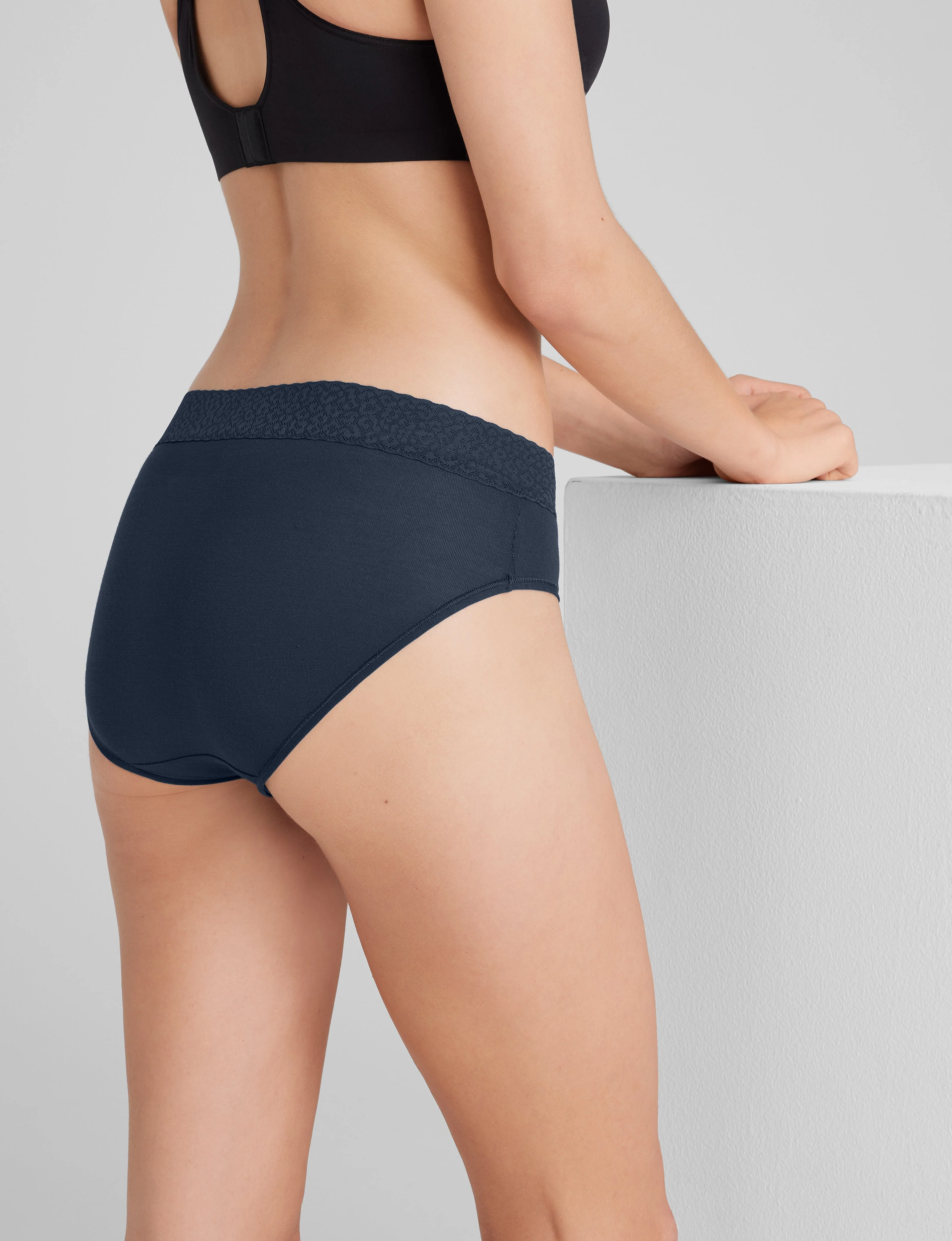 Women's Second Skin Brief, Lace Waist - Image 4