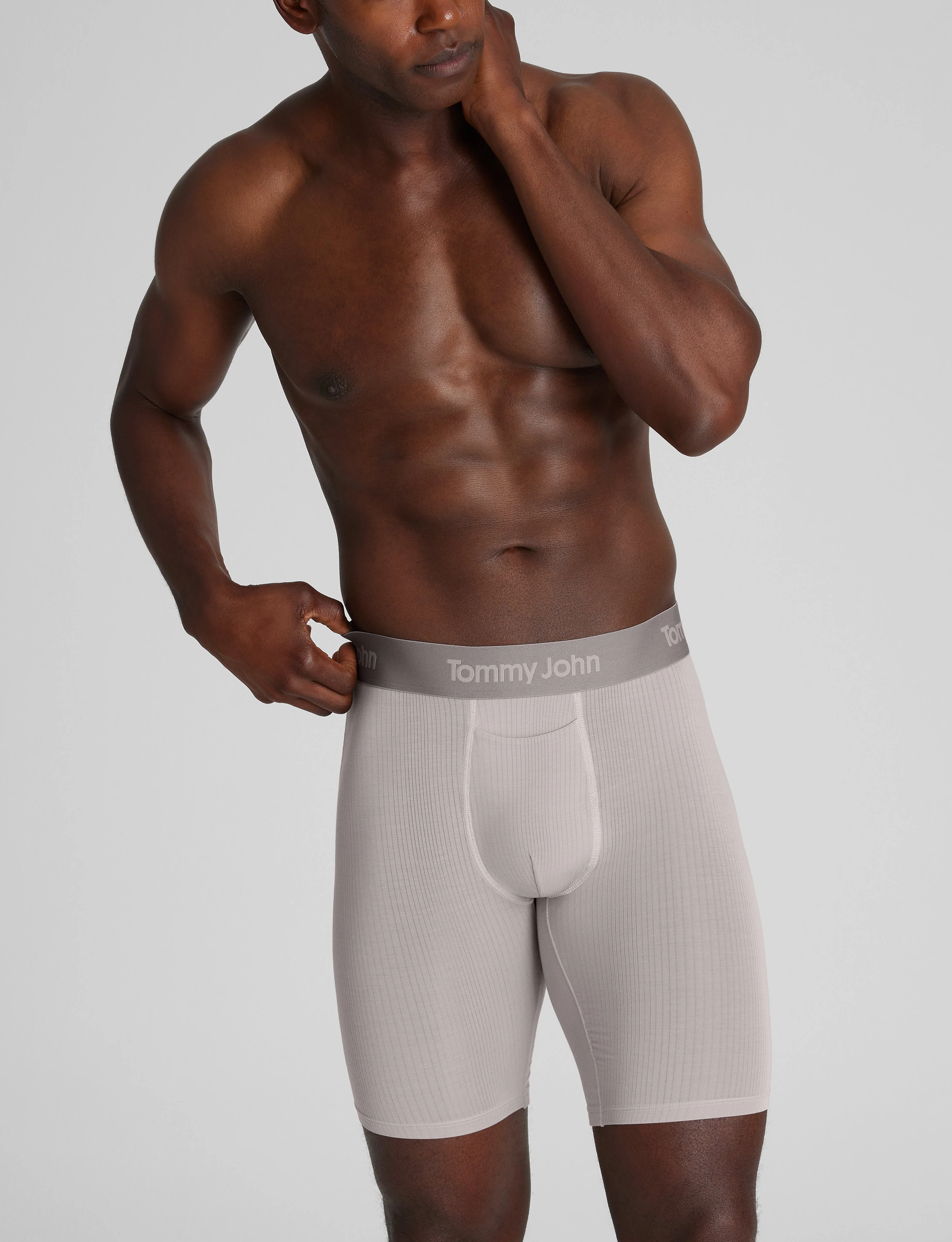 Second Skin Luxe Rib Boxer Brief 8"