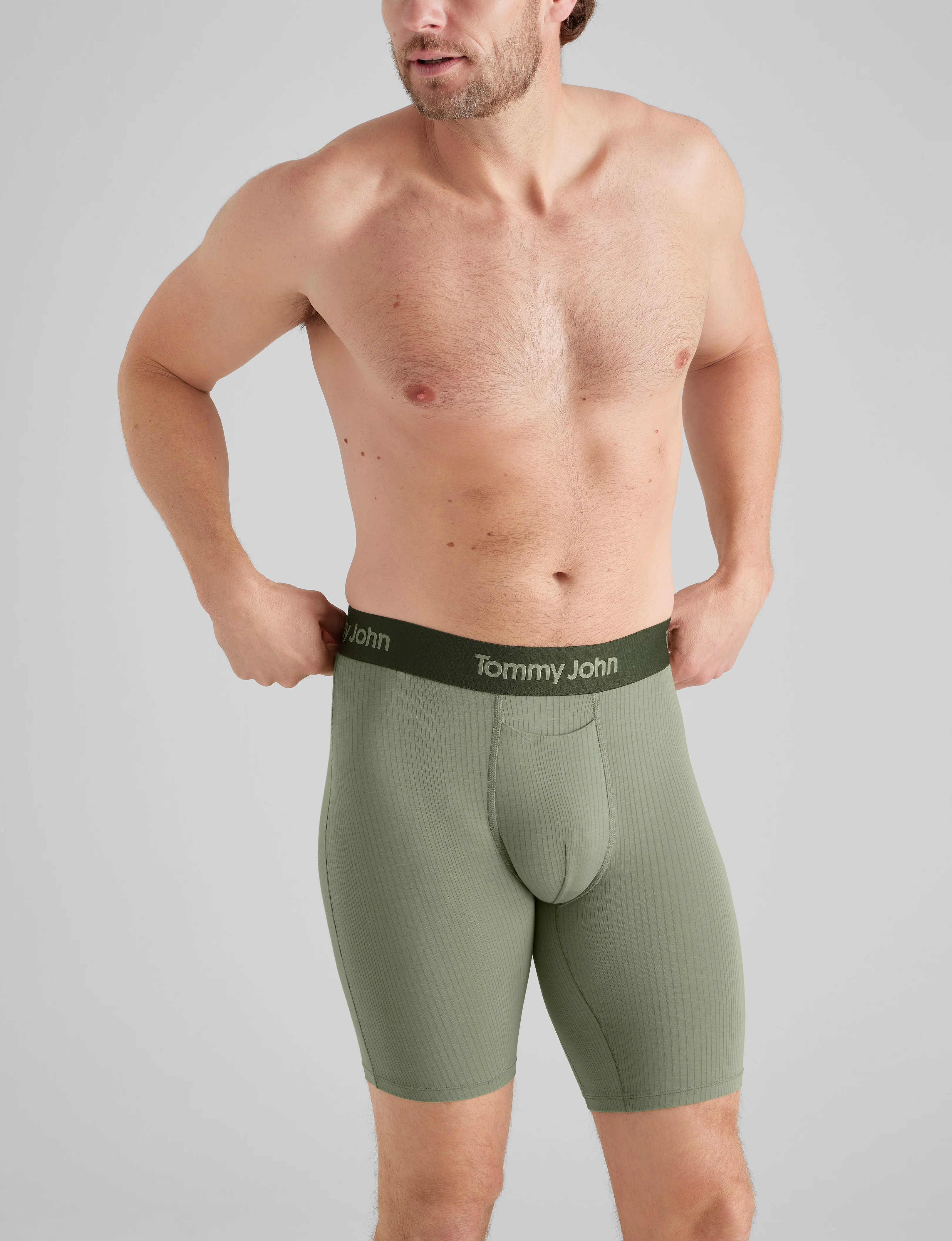 Second Skin Luxe Rib Mid-Length Boxer Brief 6" - Image 18