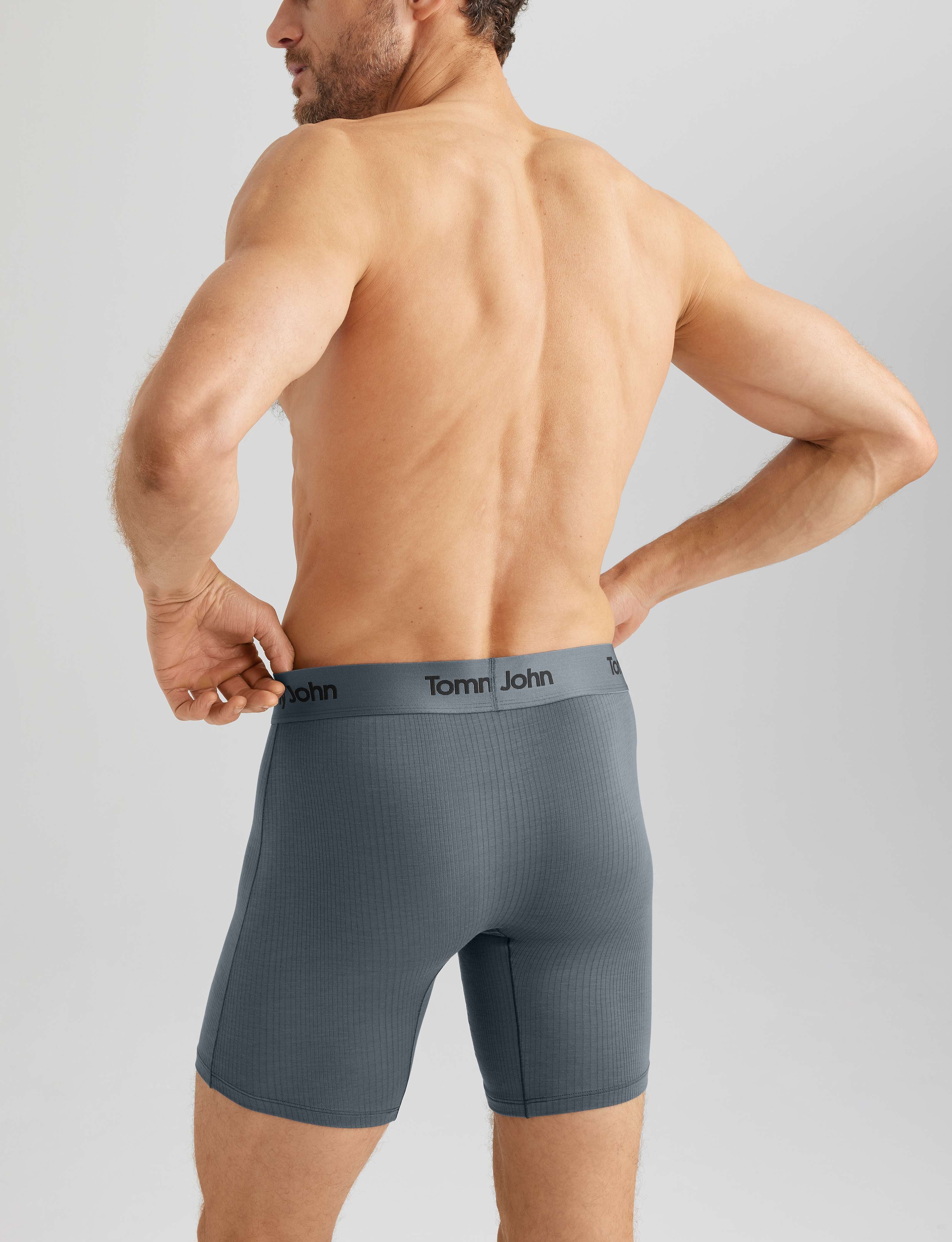 Second Skin Luxe Rib Mid-Length Boxer Brief 6" (6-Pack) - Image 10