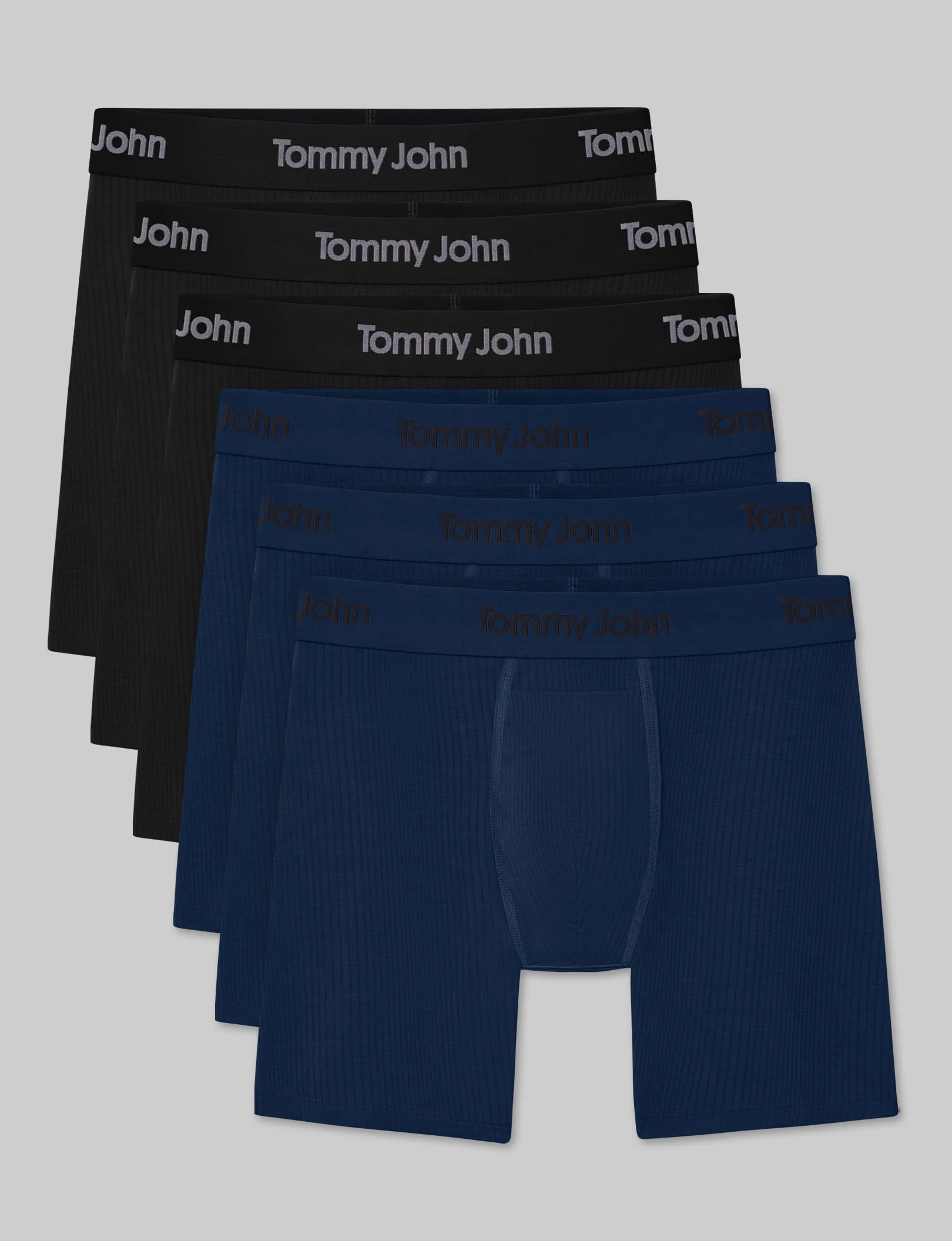 Second Skin Luxe Rib Mid-Length Boxer Brief 6" (6-Pack) - Image 2