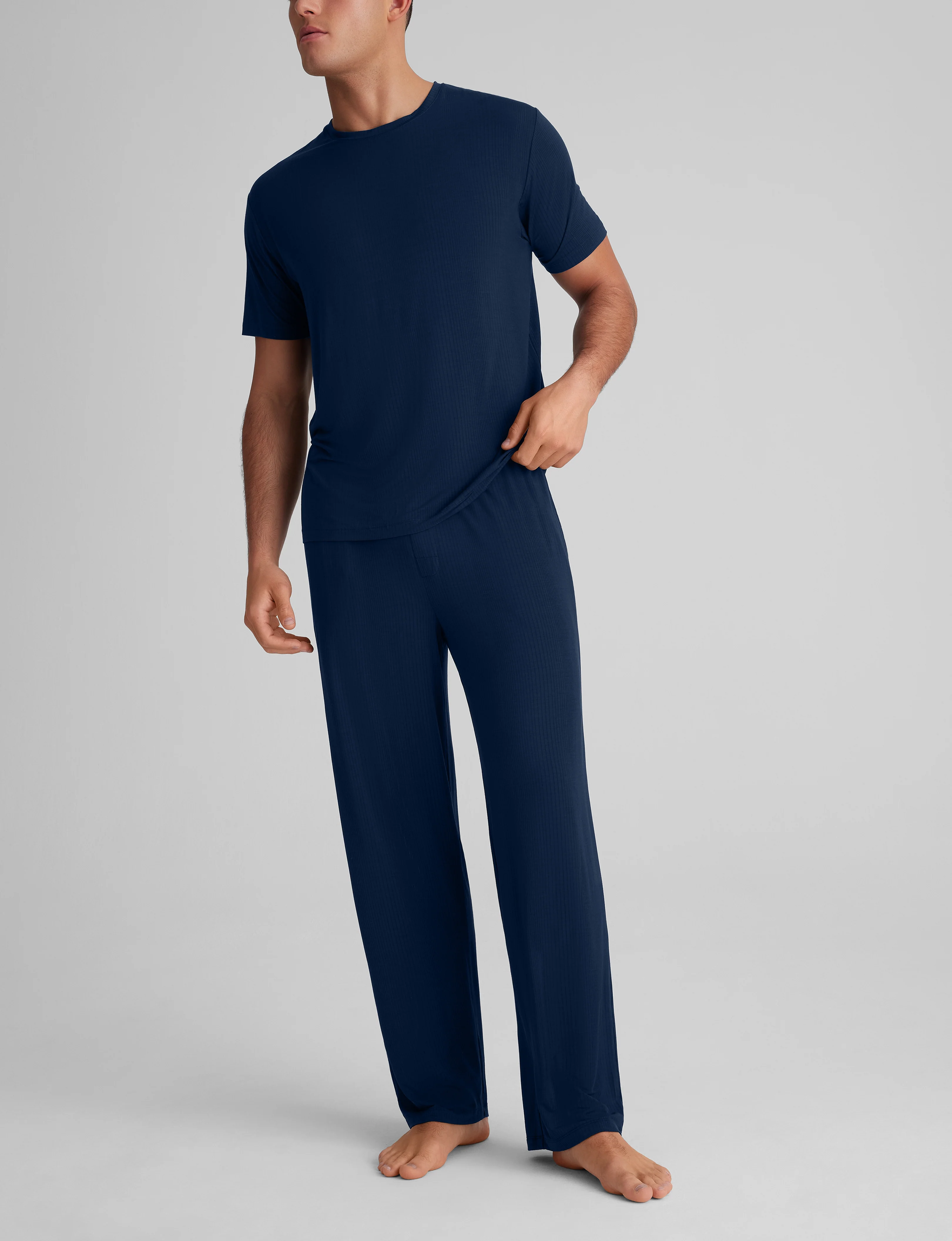 Second Skin Luxe Rib Sleep Tee & Pant Set - Image 3