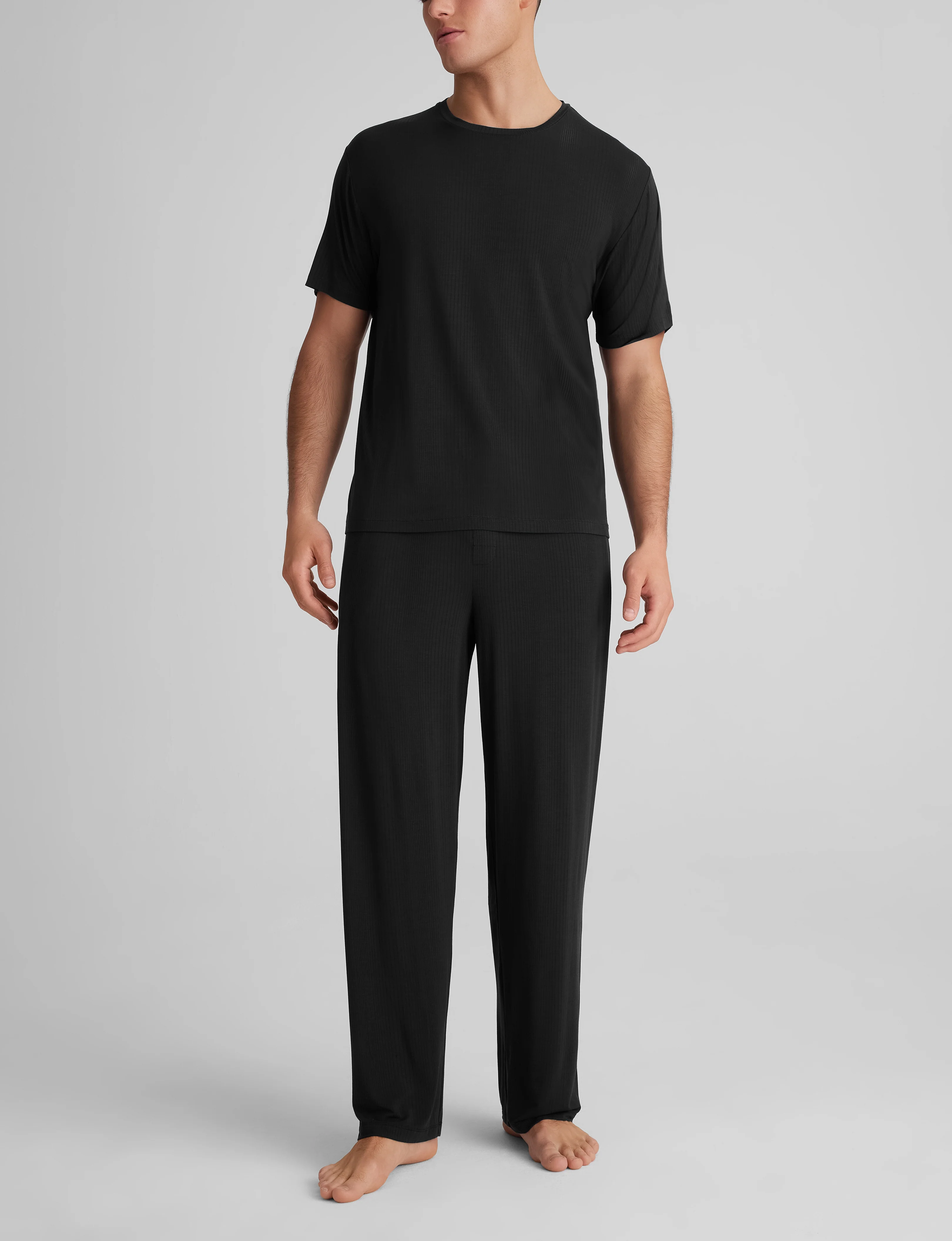 Second Skin Luxe Rib Sleep Tee & Pant Set - Image 6