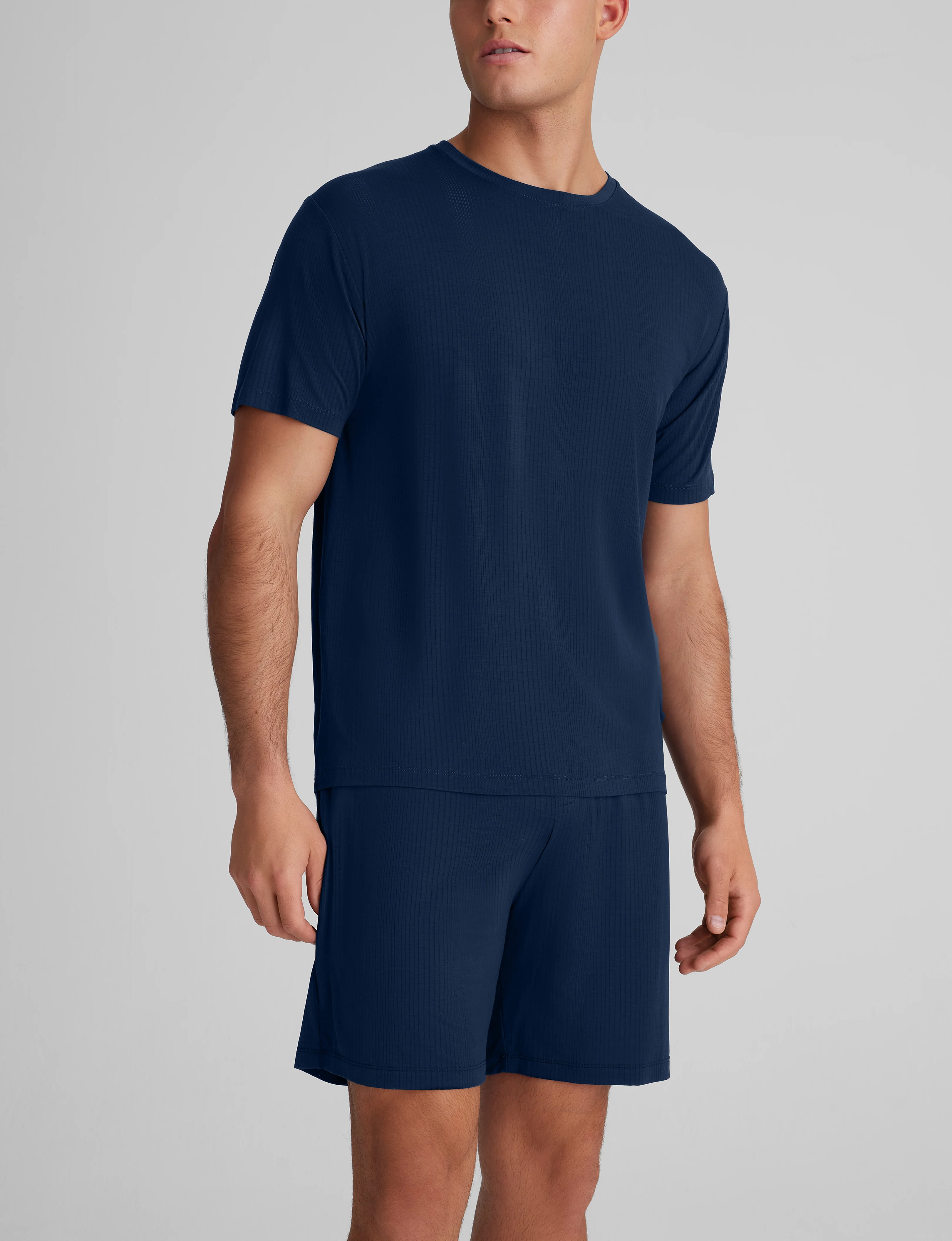 Second Skin Luxe Rib Sleep Tee & Short Set - Image 7