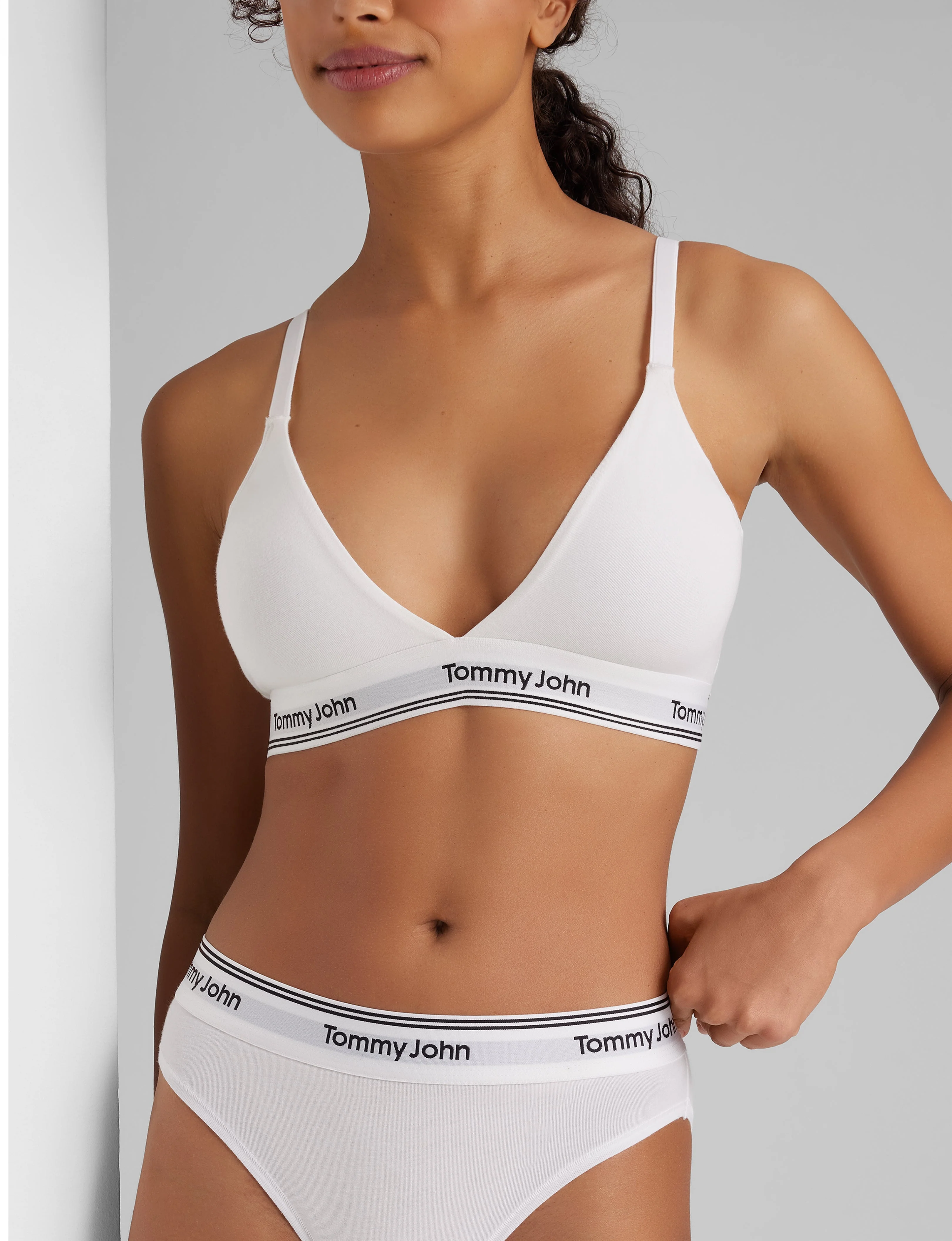 Signature Cotton Triangle Bralette - Image 16