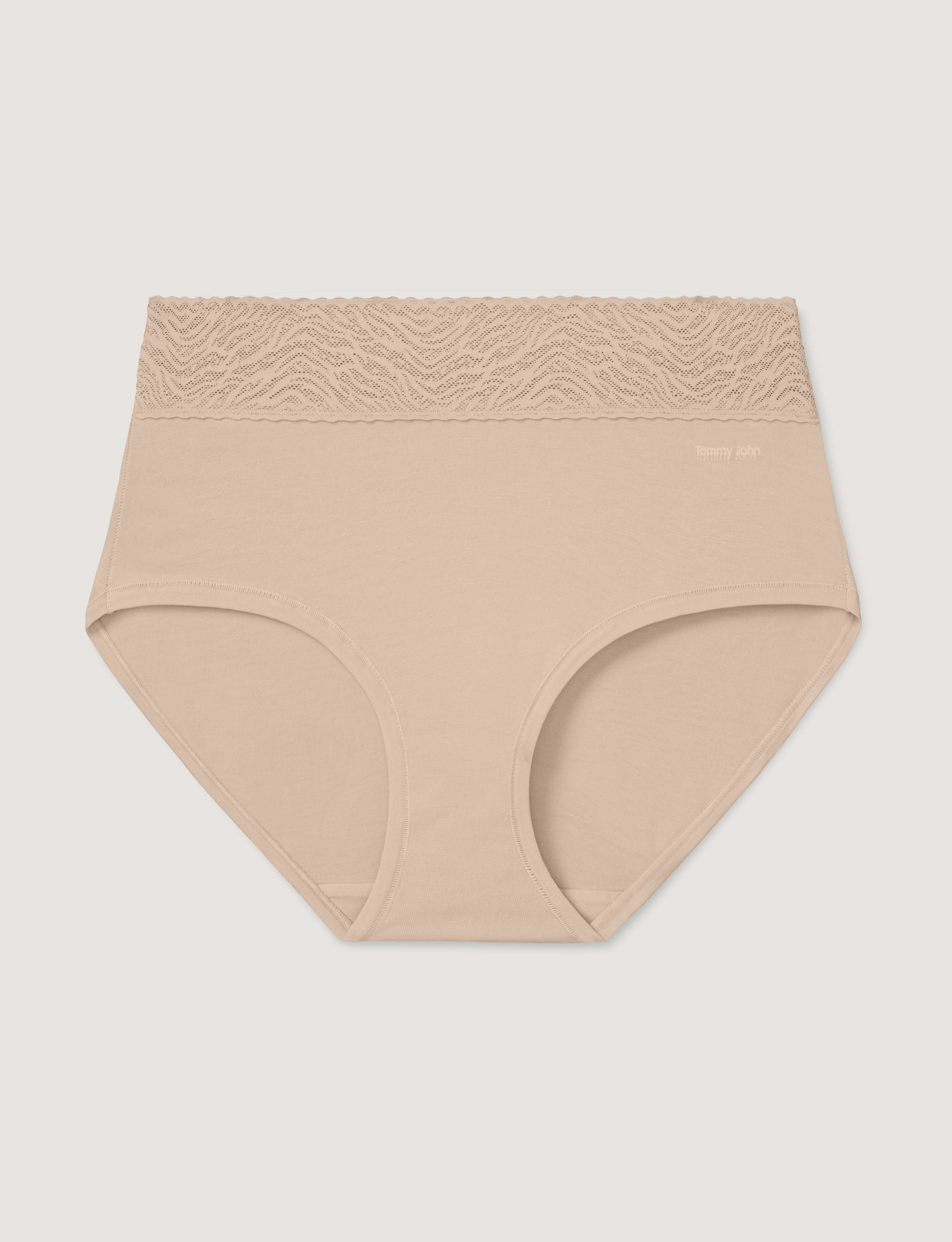 Women's Cool Cotton High Rise Brief, Lace Waist - Image 10