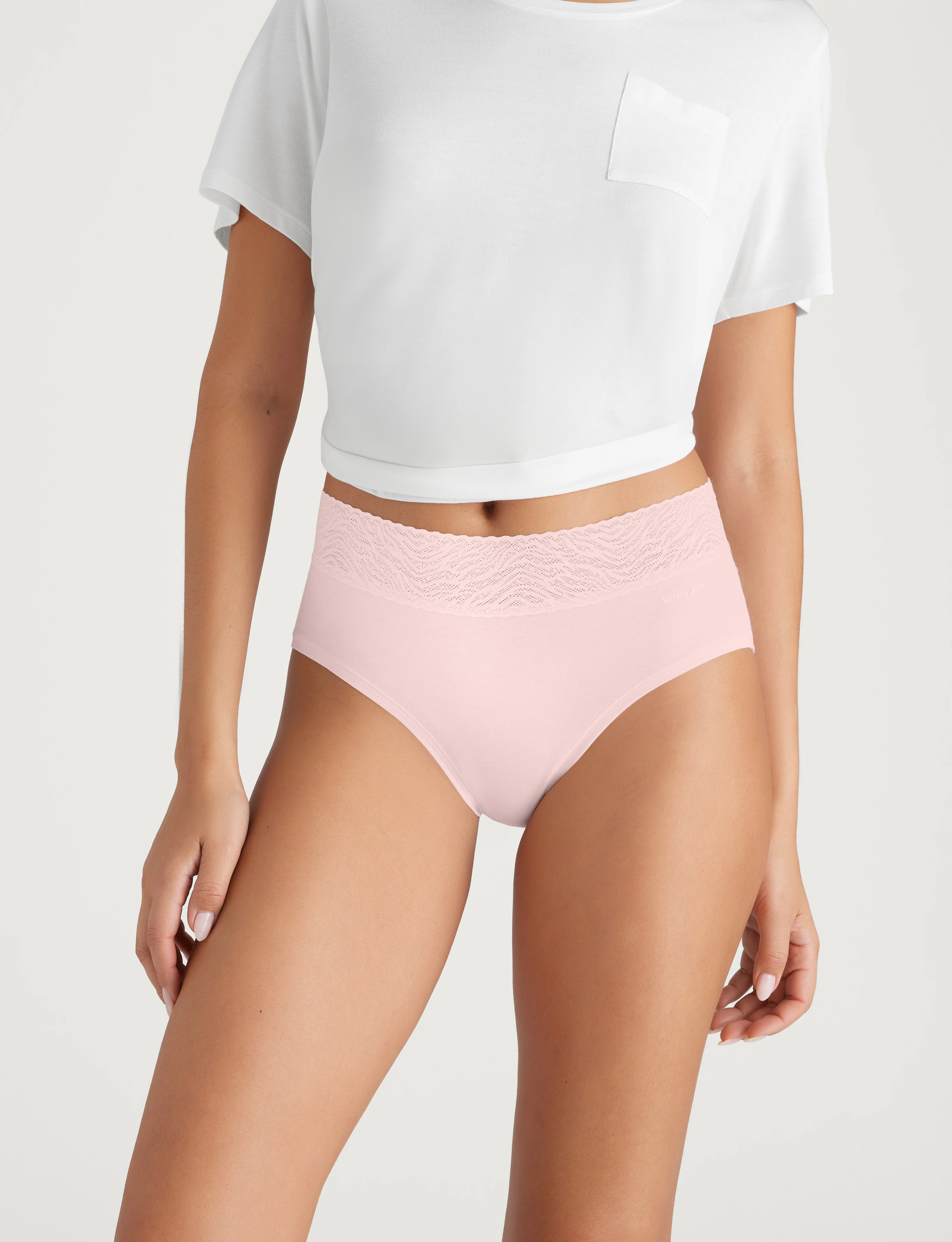 Women's Cool Cotton High Rise Brief, Lace Waist - Image 20