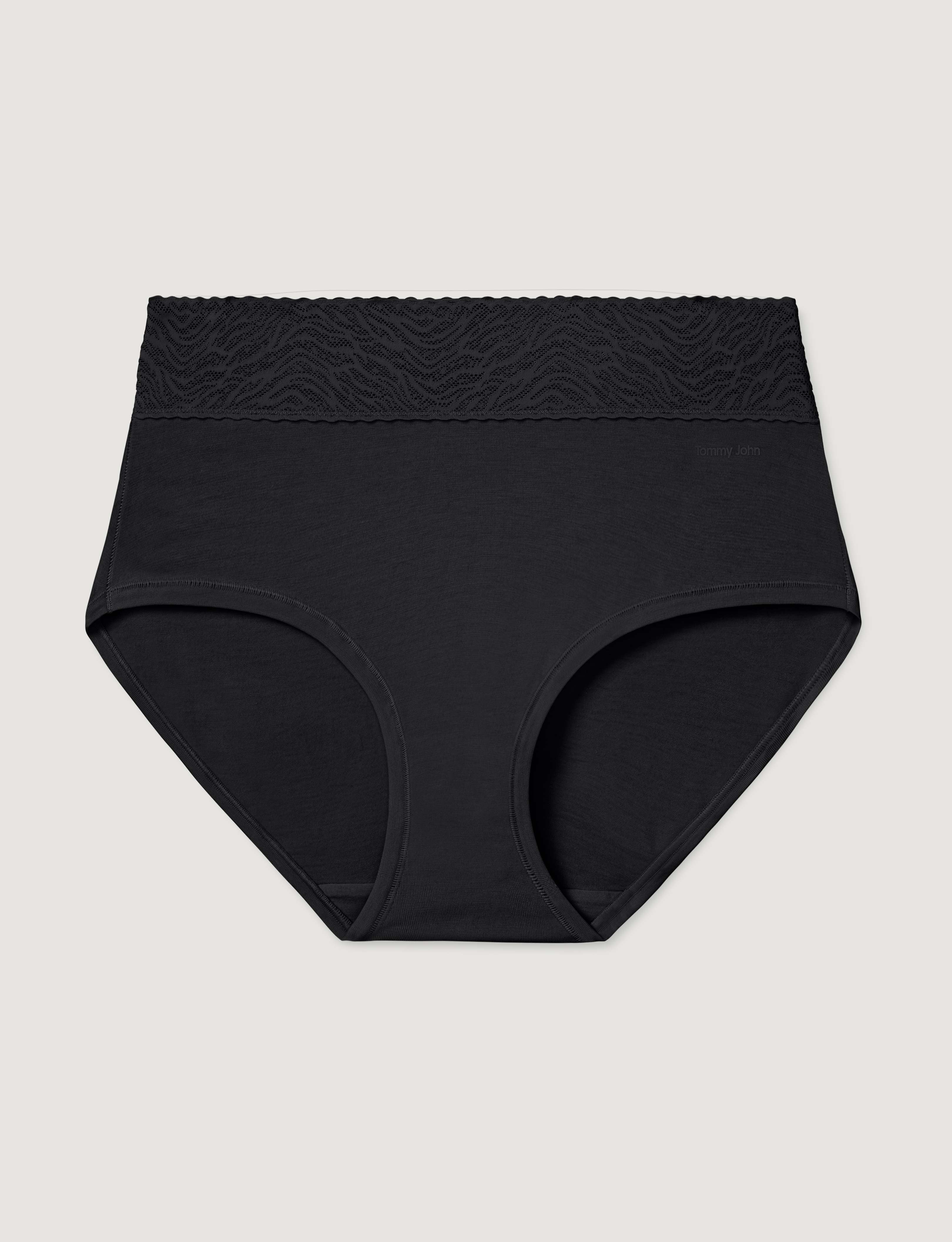 Women's Cool Cotton High Rise Brief, Lace Waist - Image 5
