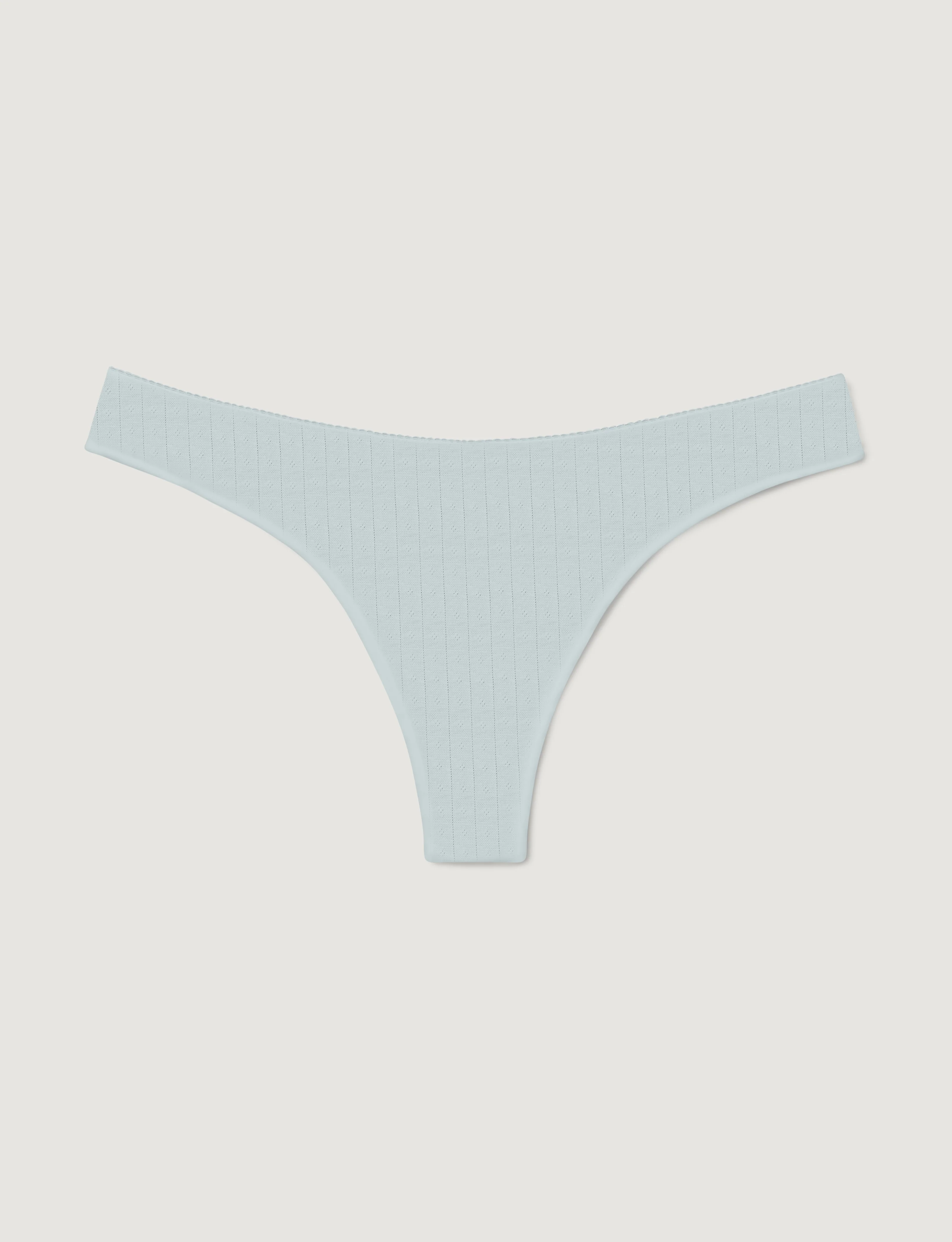 Women's Cotton Pointelle Thong - Image 13