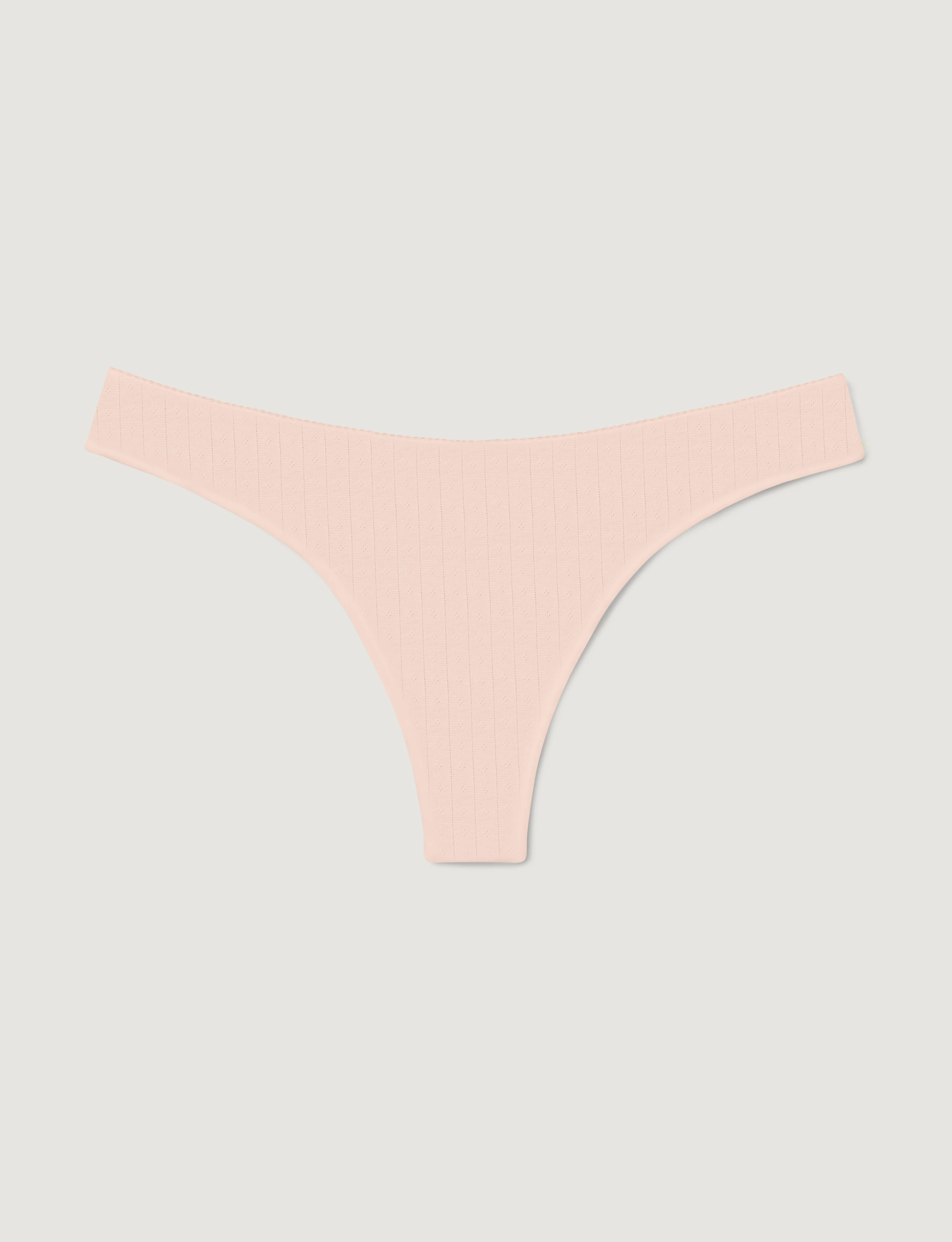 Women's Cotton Pointelle Thong - Image 16