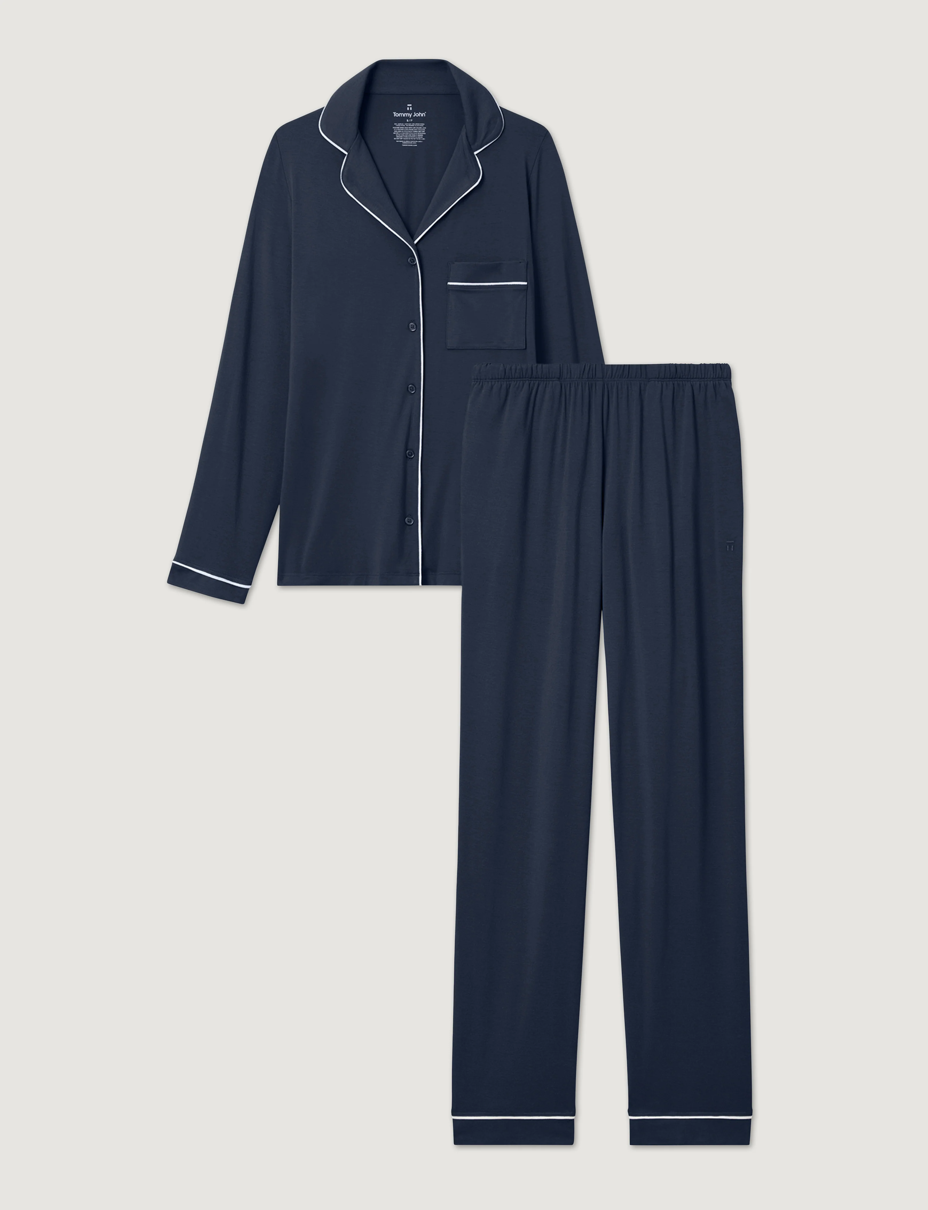 Women's Downtime Long Sleeve Pajama Top & Pant Set - Image 17