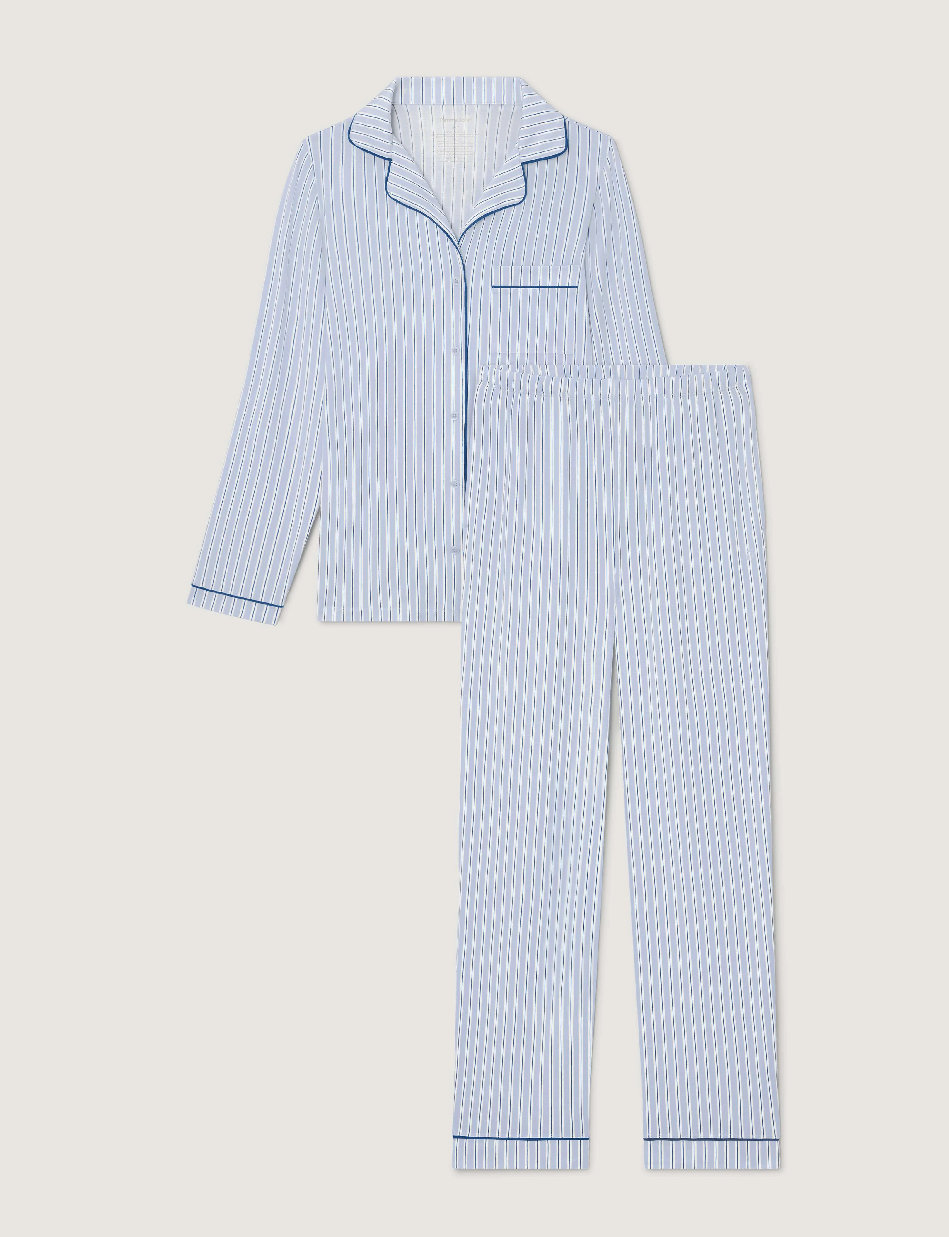 Women's Downtime Long Sleeve Pajama Top & Pant Set - Image 21