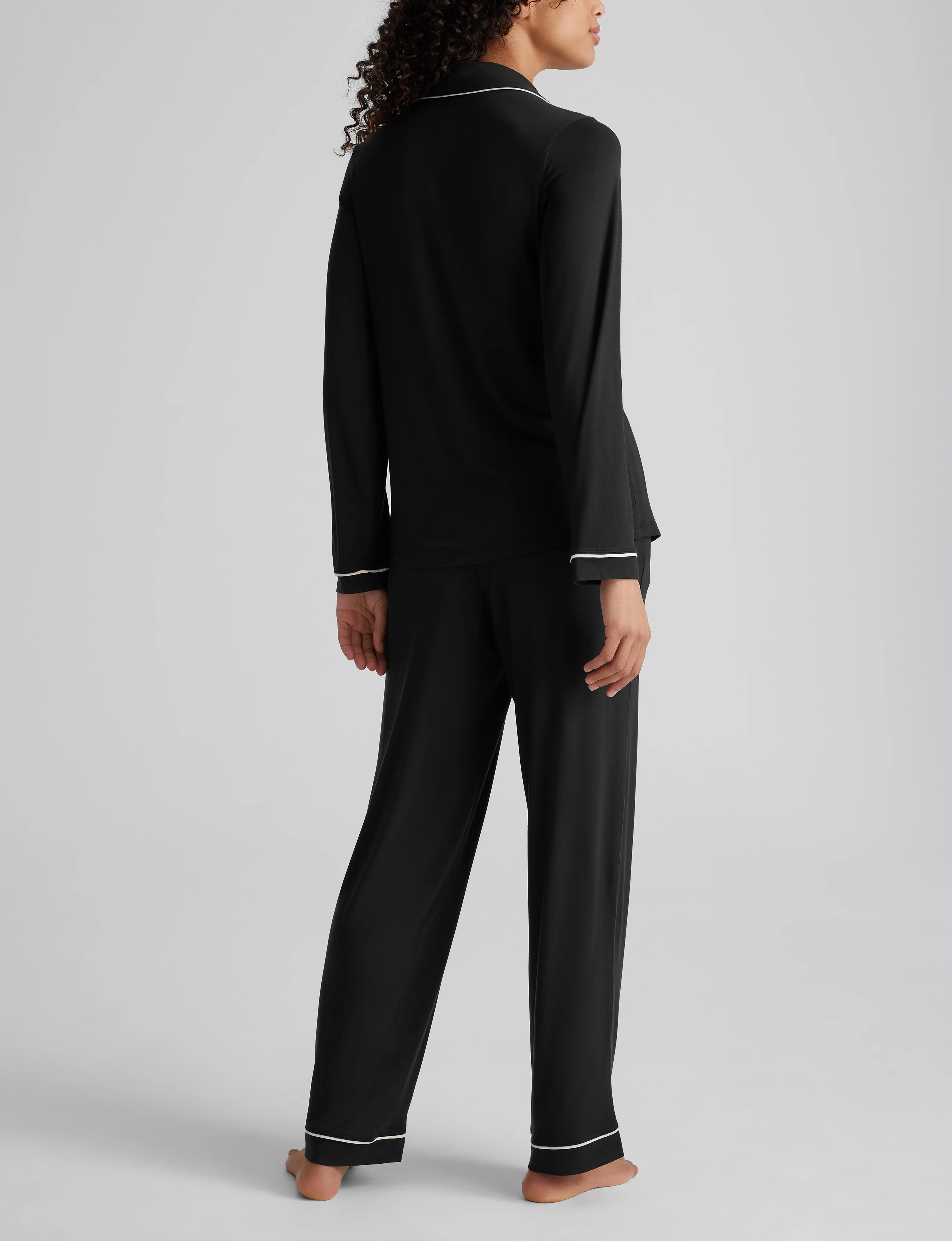 Women's Downtime Long Sleeve Pajama Top & Pant Set - Image 5