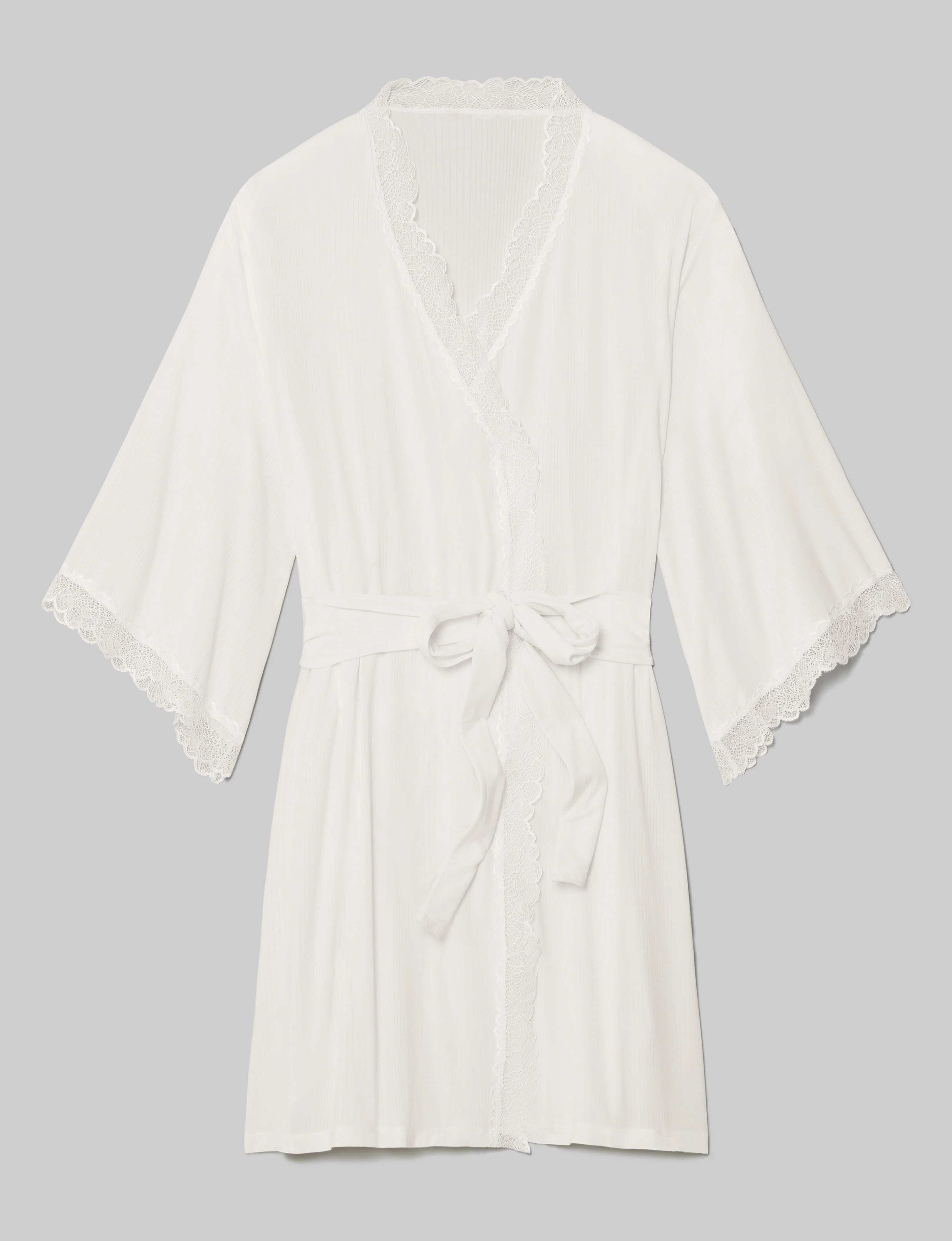Women's Second Skin Luxe Rib Lace Robe - Image 10