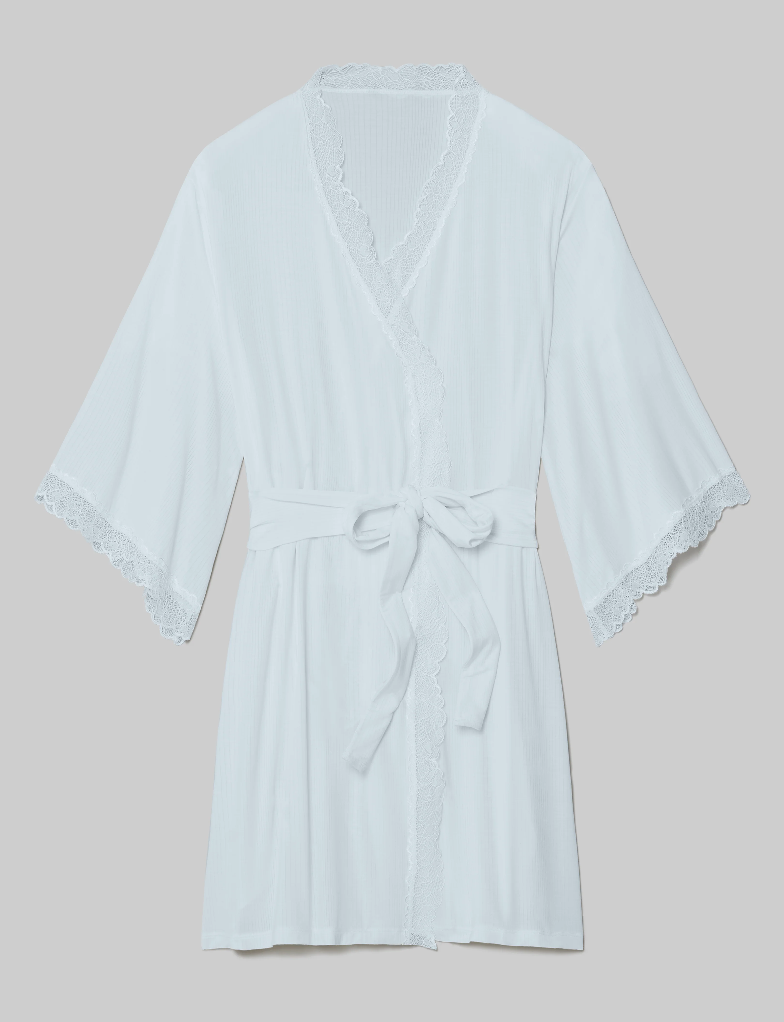 Women's Second Skin Luxe Rib Lace Robe - Image 9