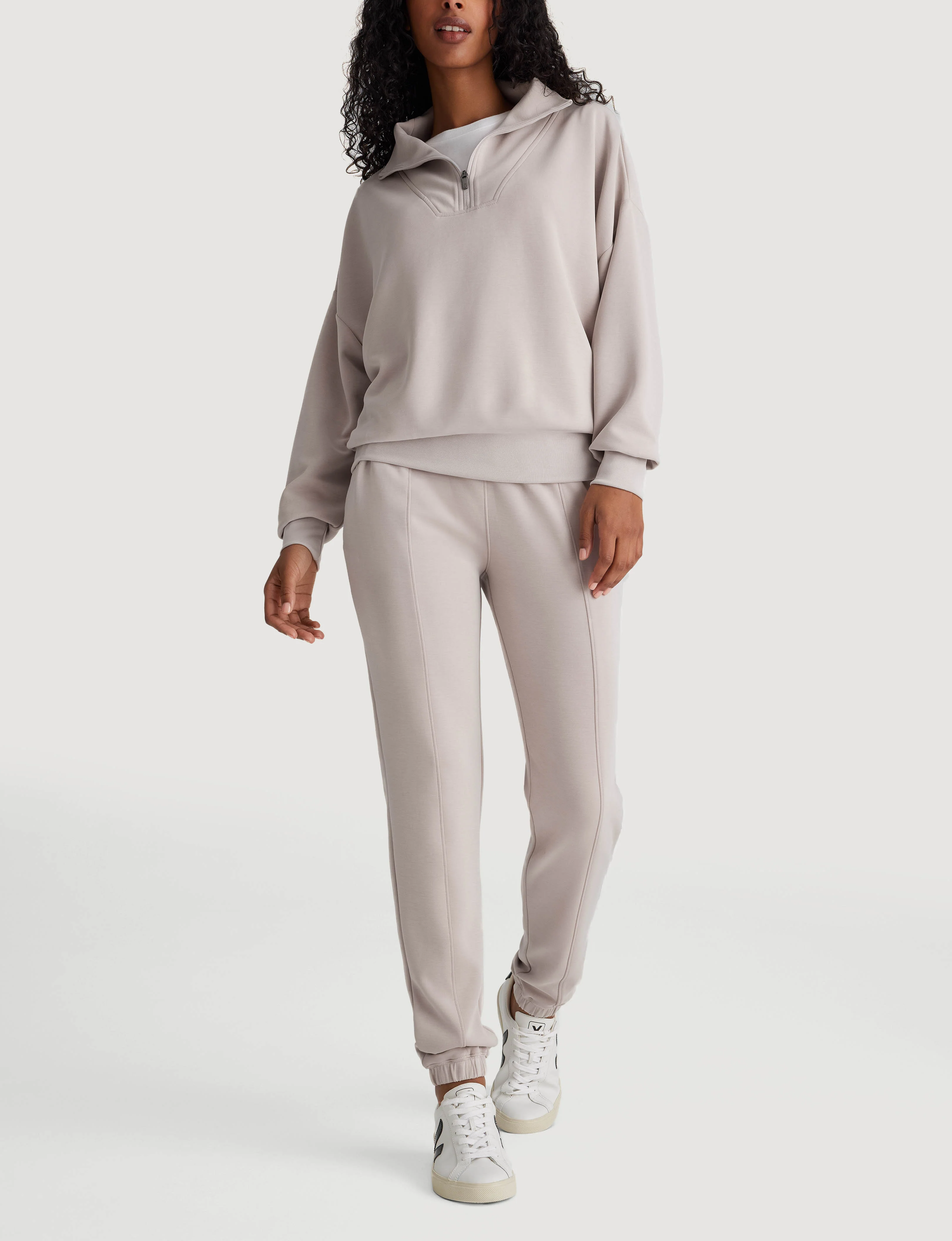 Women's Luxe Traveler Knit Quarter Zip & Jogger Set - Image 26