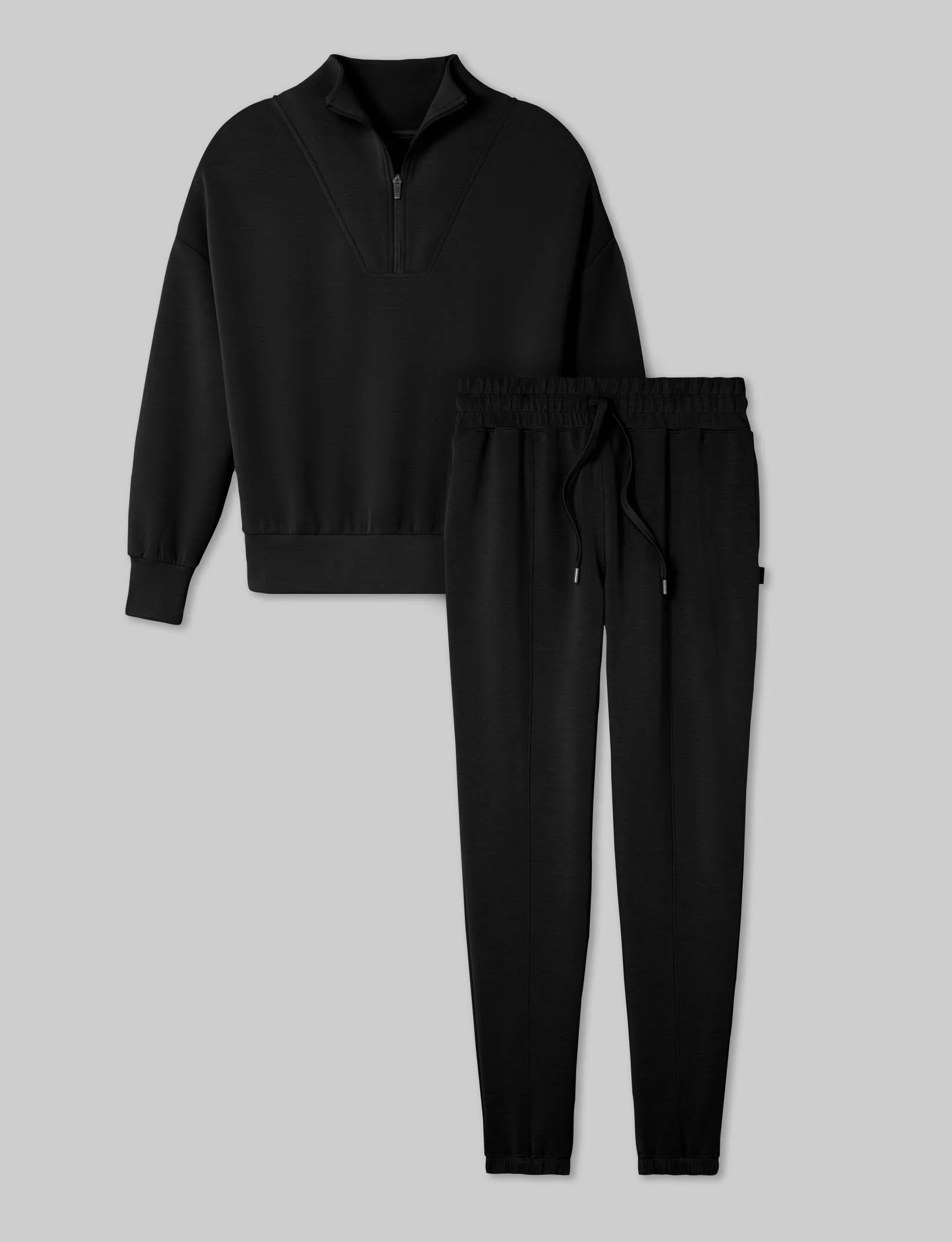 Women's Luxe Traveler Knit Quarter Zip & Jogger Set - Image 3