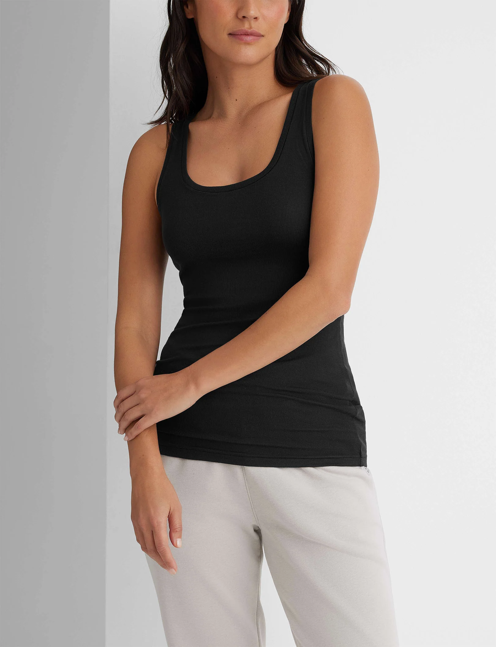 Women's Micro Rib Fitted Tank - Image 3