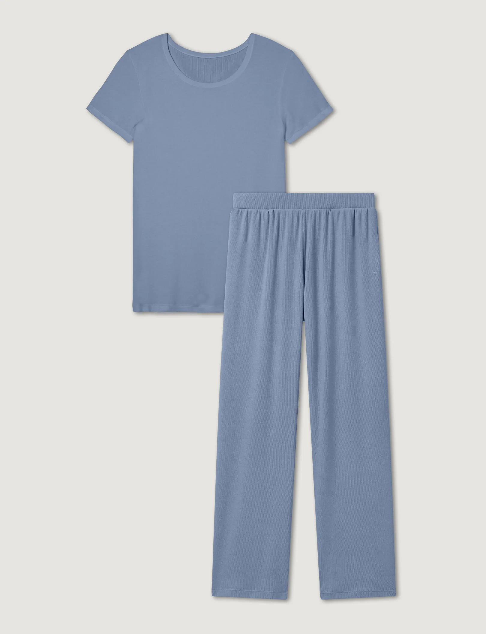 Women's Micro Rib Tee & Pant Set - Image 2
