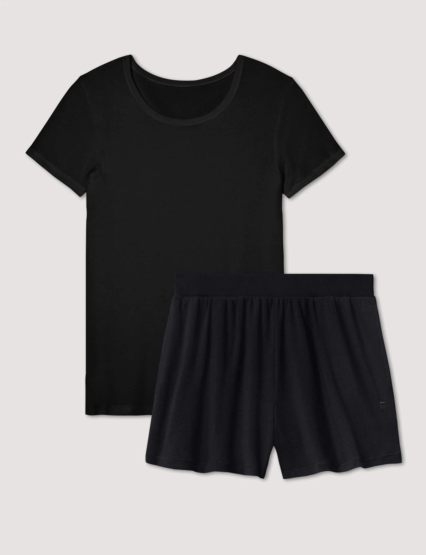 Women's Micro Rib Tee & Short Set