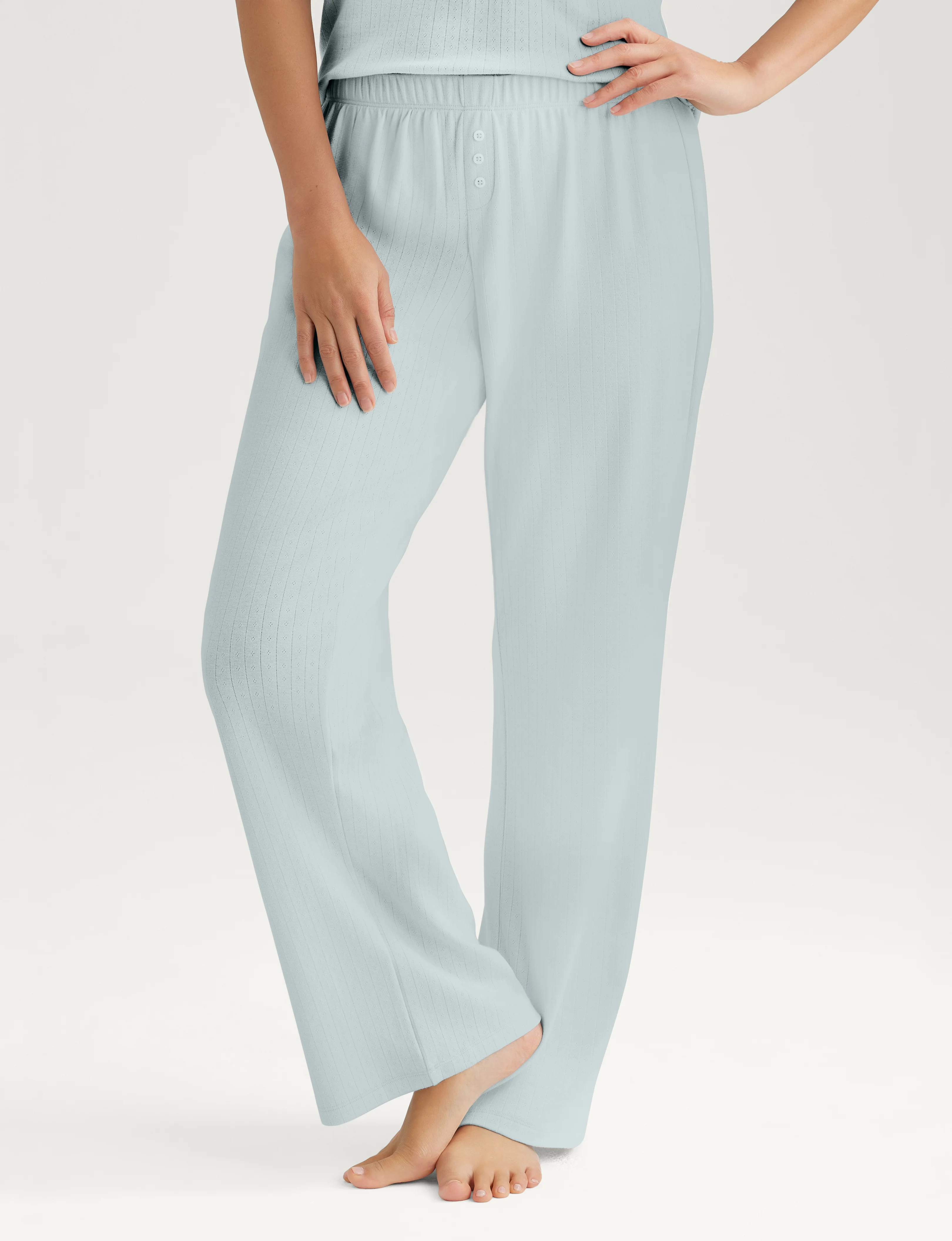 Women's Cotton Pointelle Rib Pant - Image 2