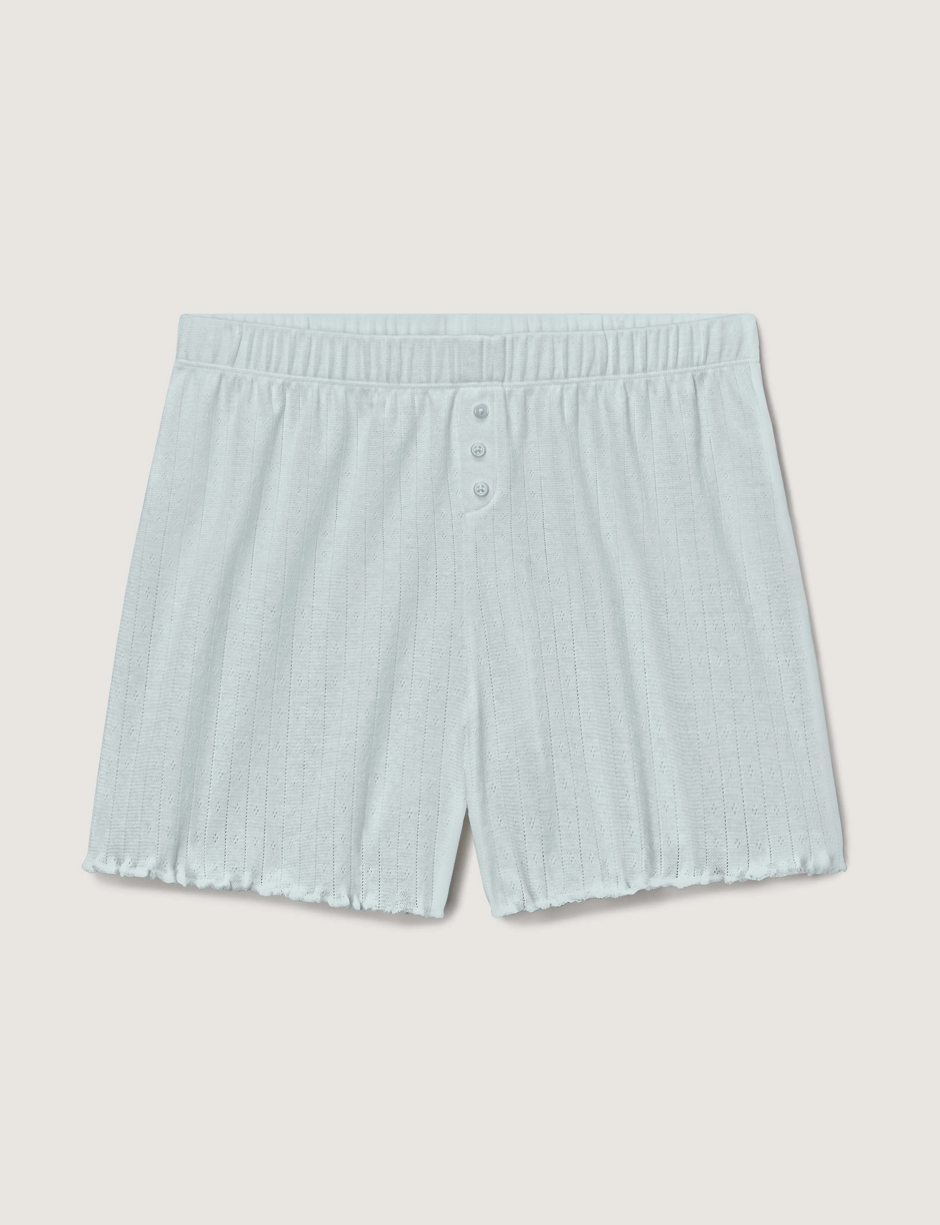 Women's Cotton Pointelle Rib Sleep Short - Image 10