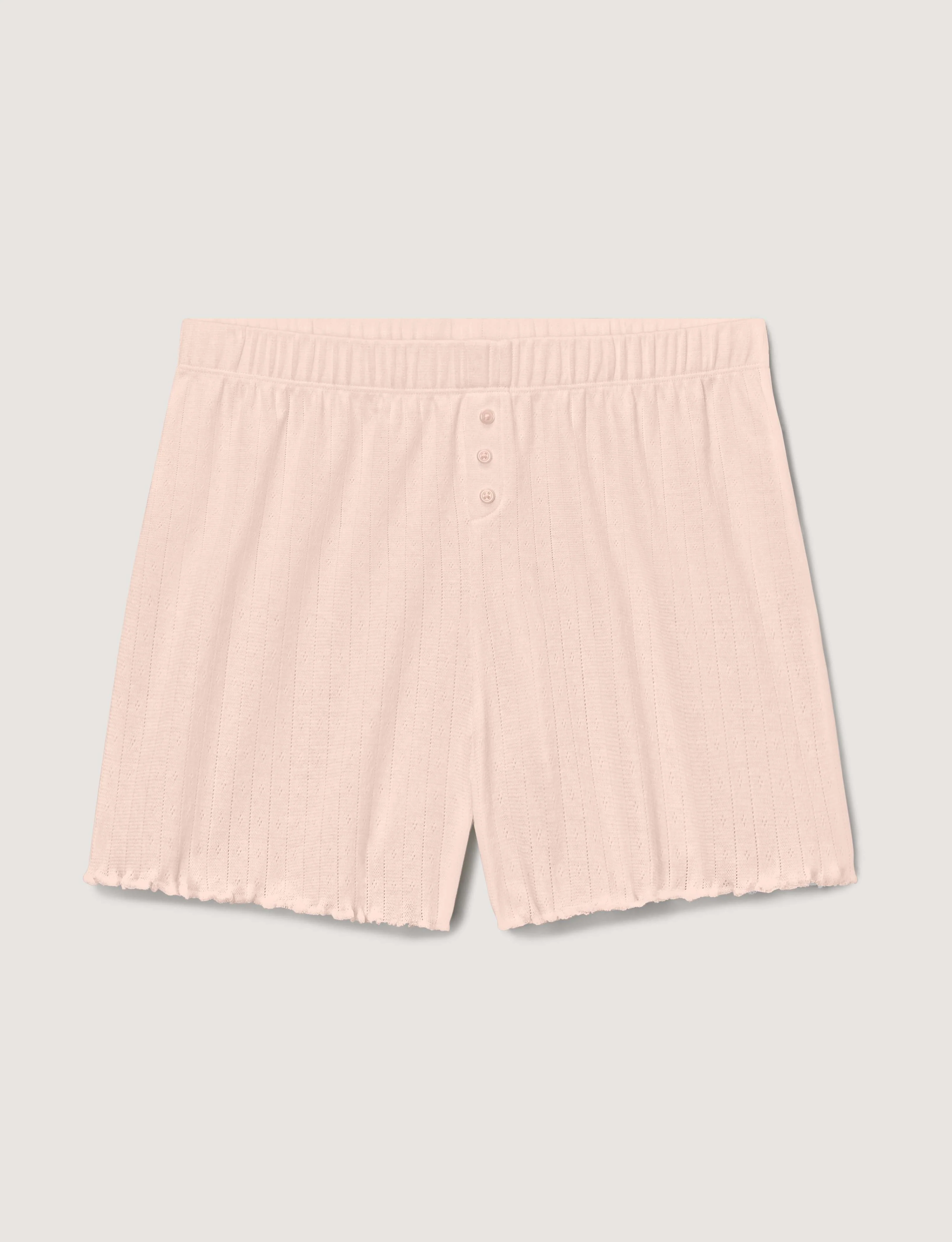 Women's Cotton Pointelle Rib Sleep Short - Image 13