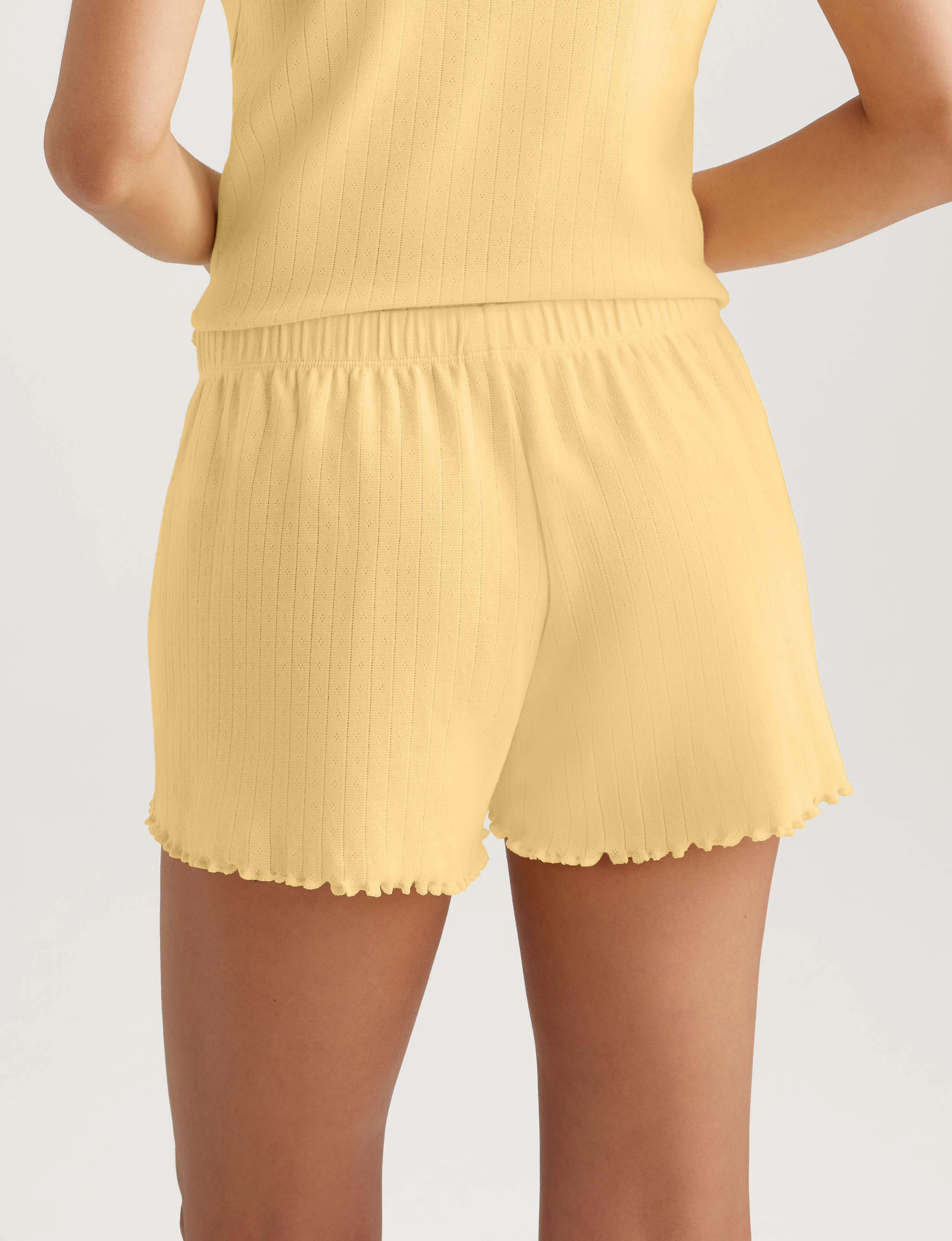 Women's Cotton Pointelle Rib Sleep Short - Image 14