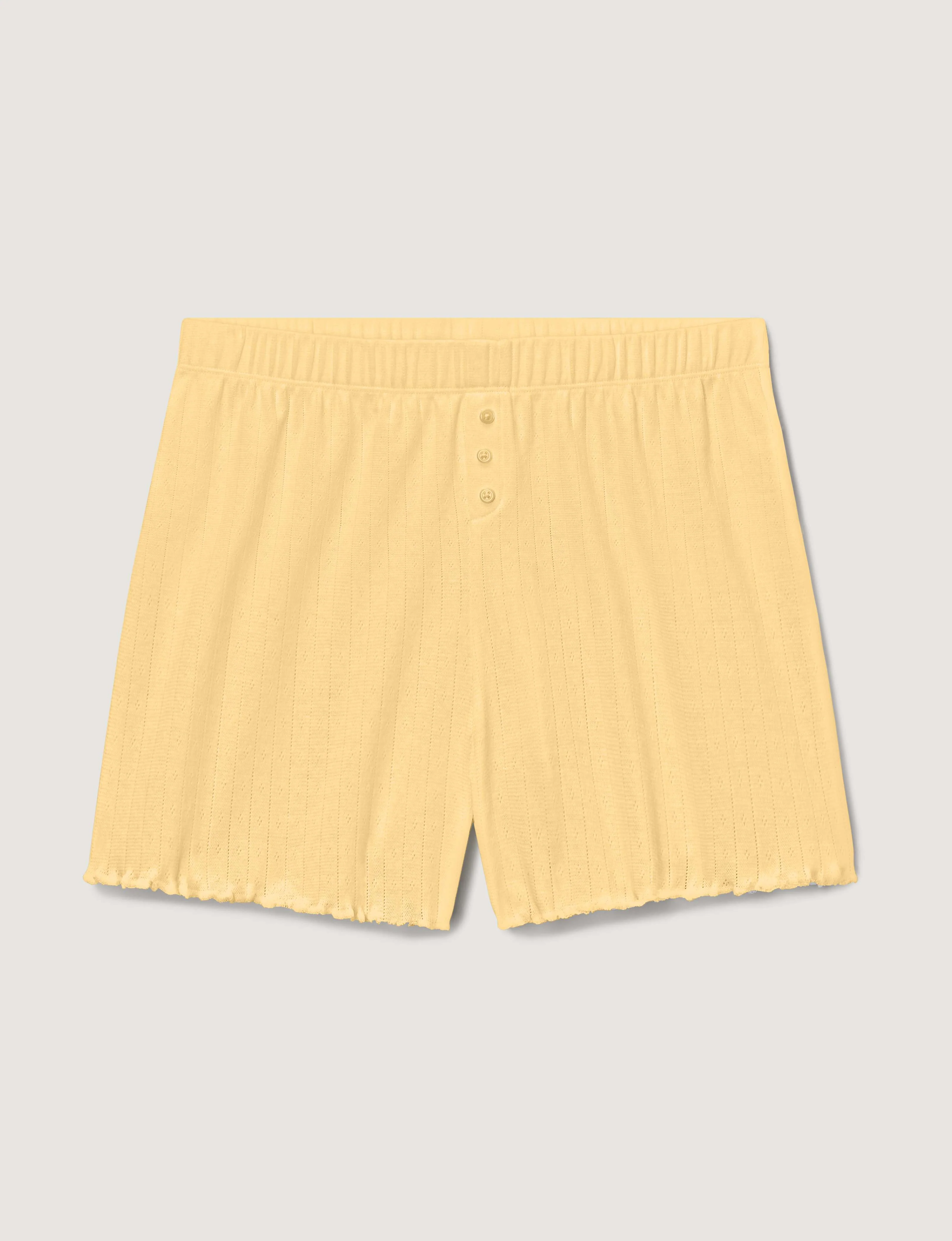 Women's Cotton Pointelle Rib Sleep Short - Image 16