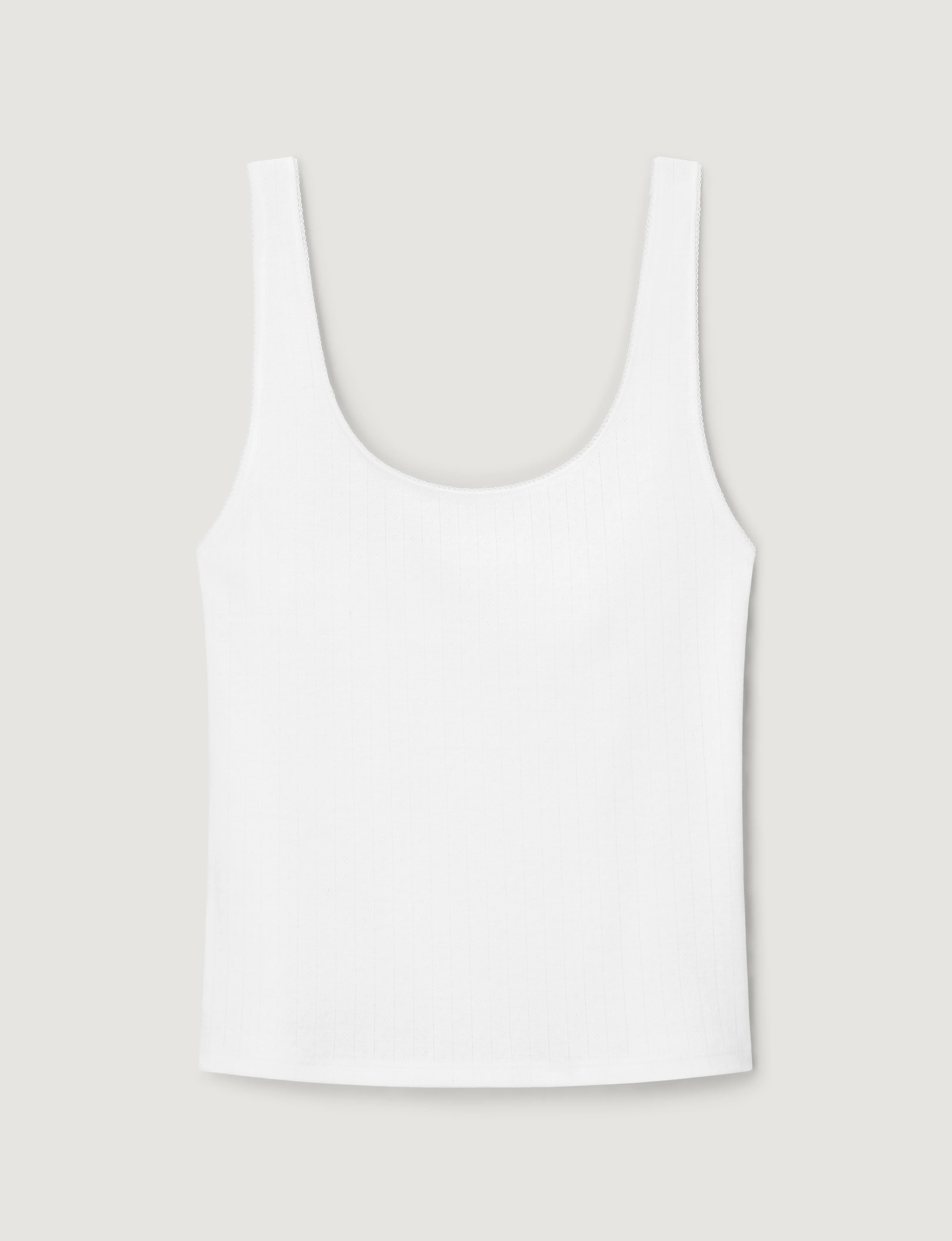 Women's Cotton Pointelle Rib Tank - Image 6