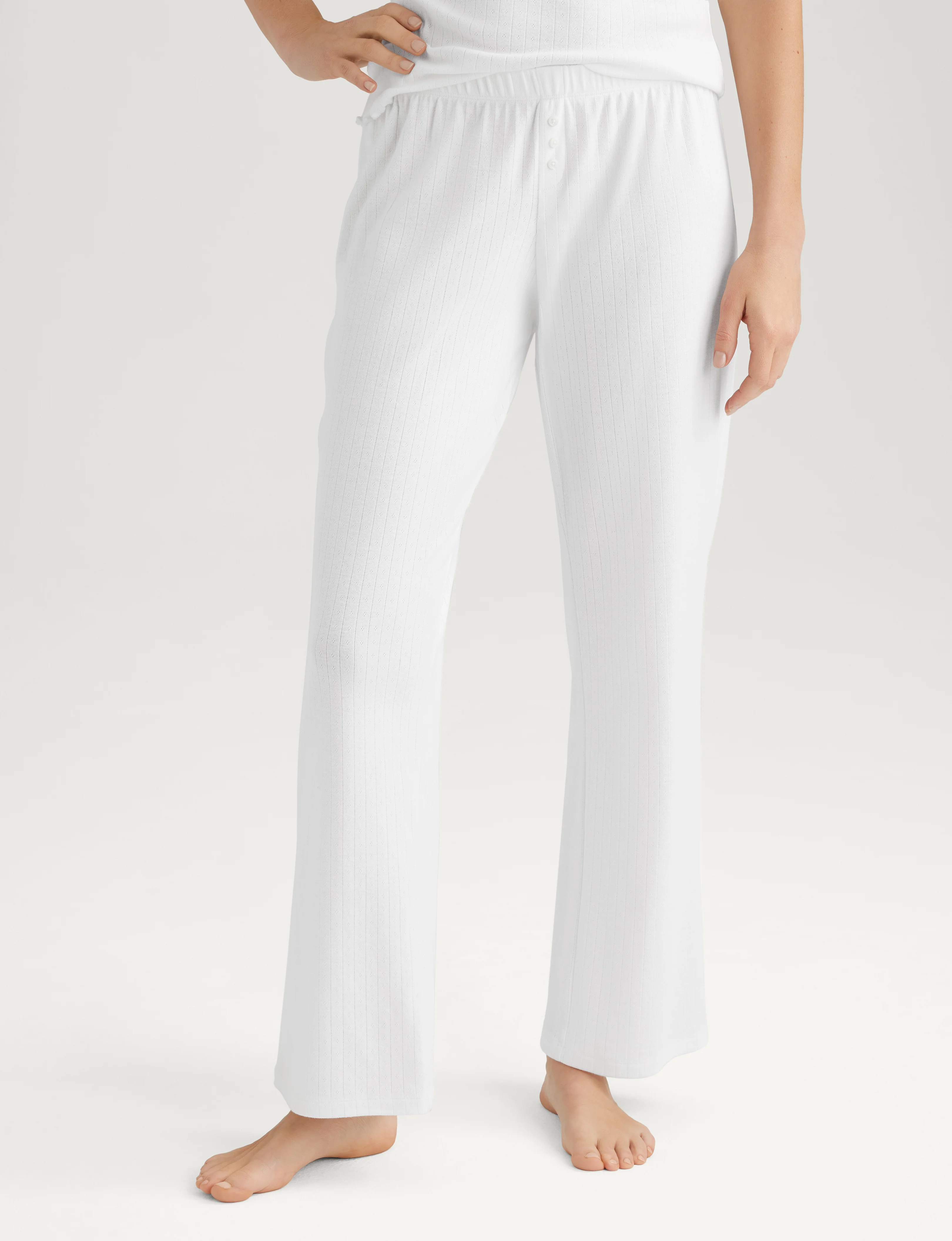 Women's Cotton Pointelle Rib Tank & Pant Set - Image 9