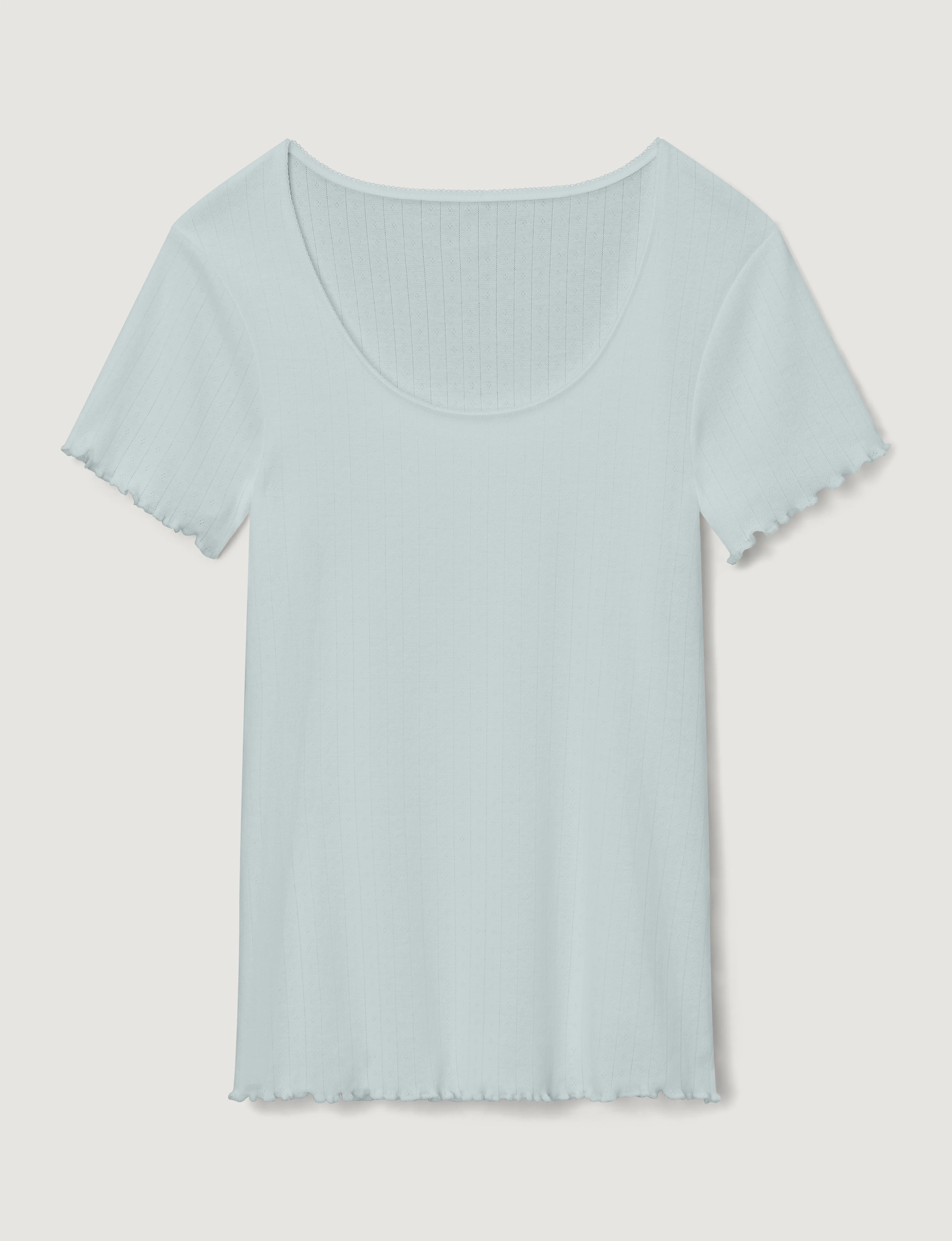 Women's Cotton Pointelle Rib Tee - Image 12