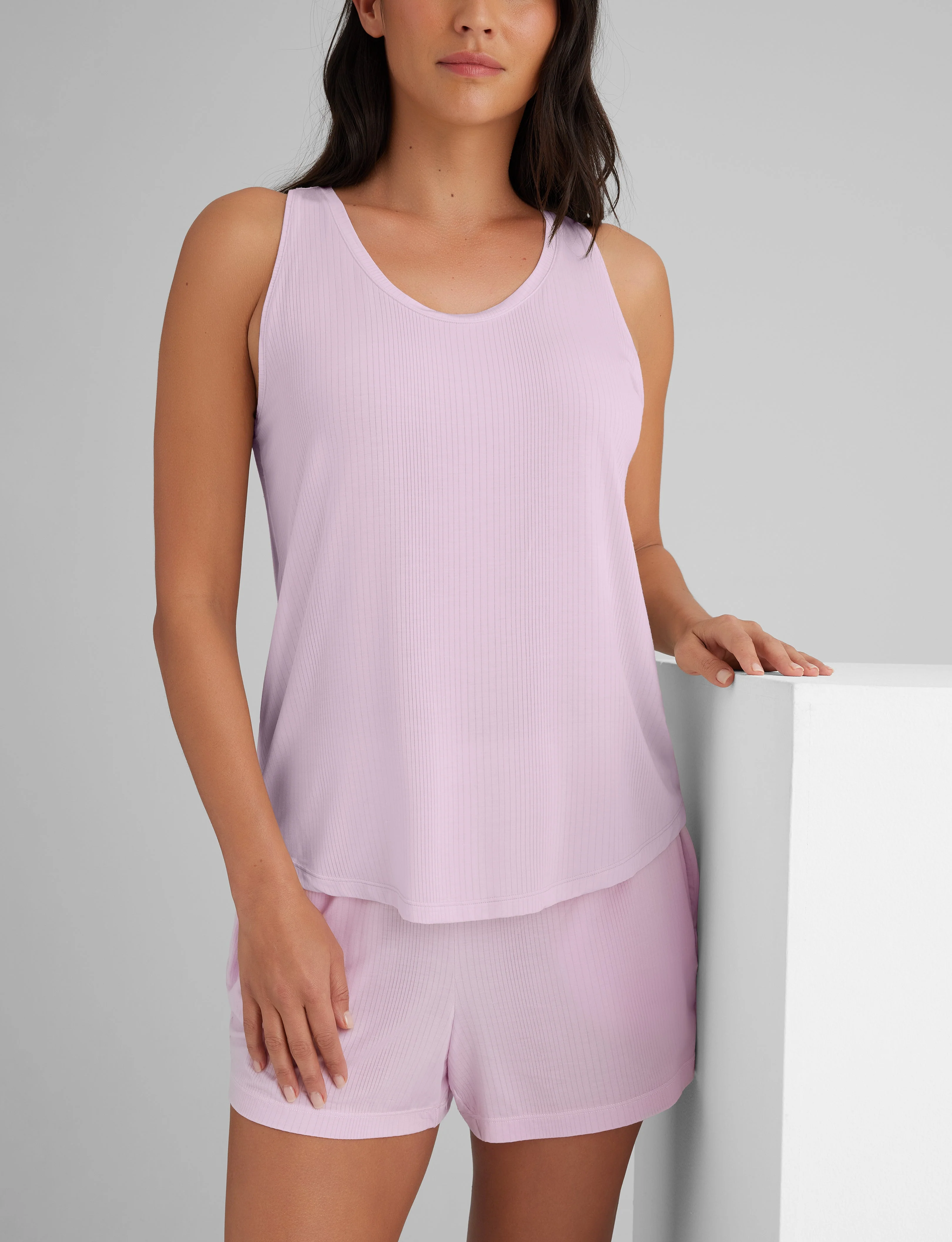 Women's Second Skin Luxe Rib Sleep Tank - Image 23