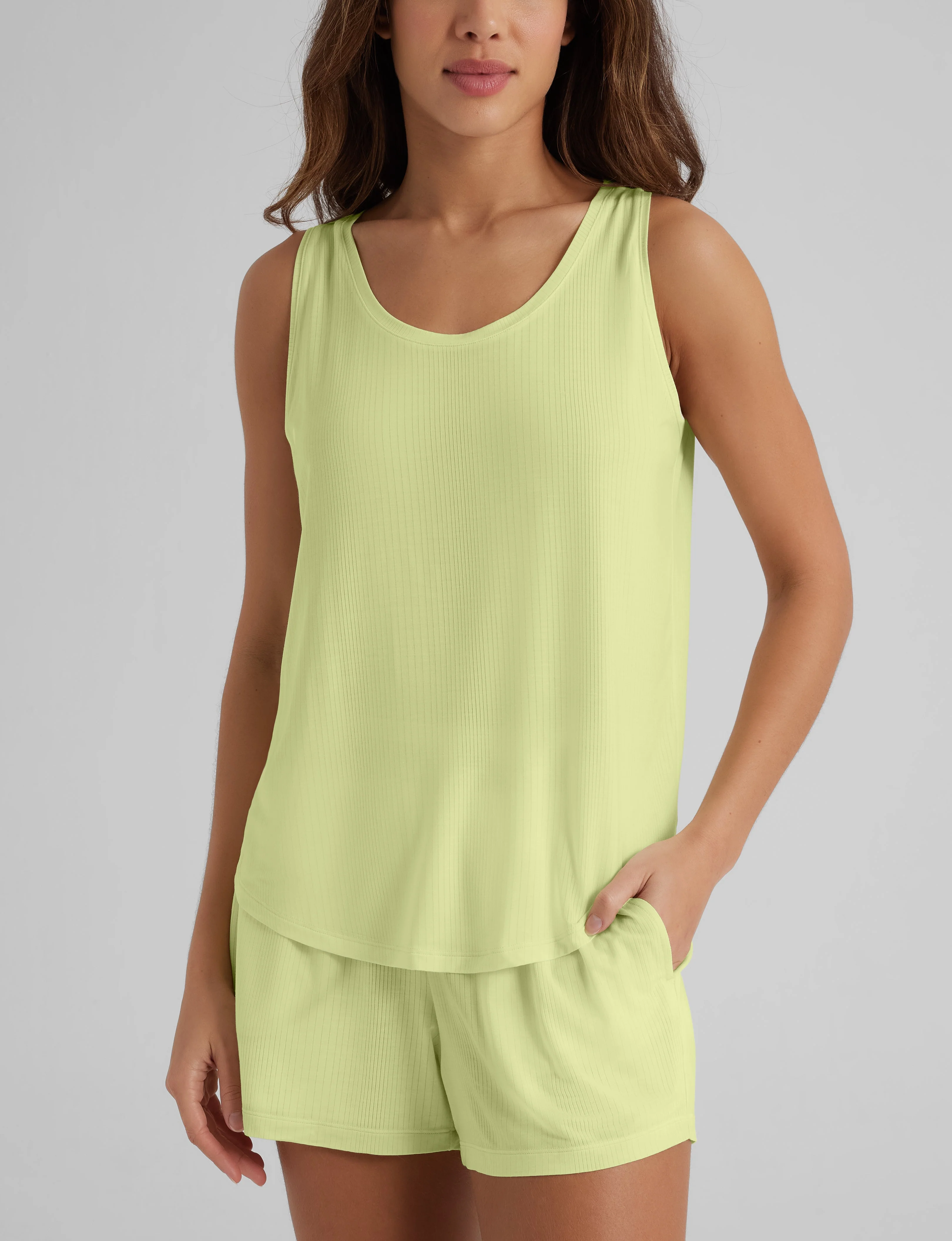 Women's Second Skin Luxe Rib Sleep Tank - Image 24