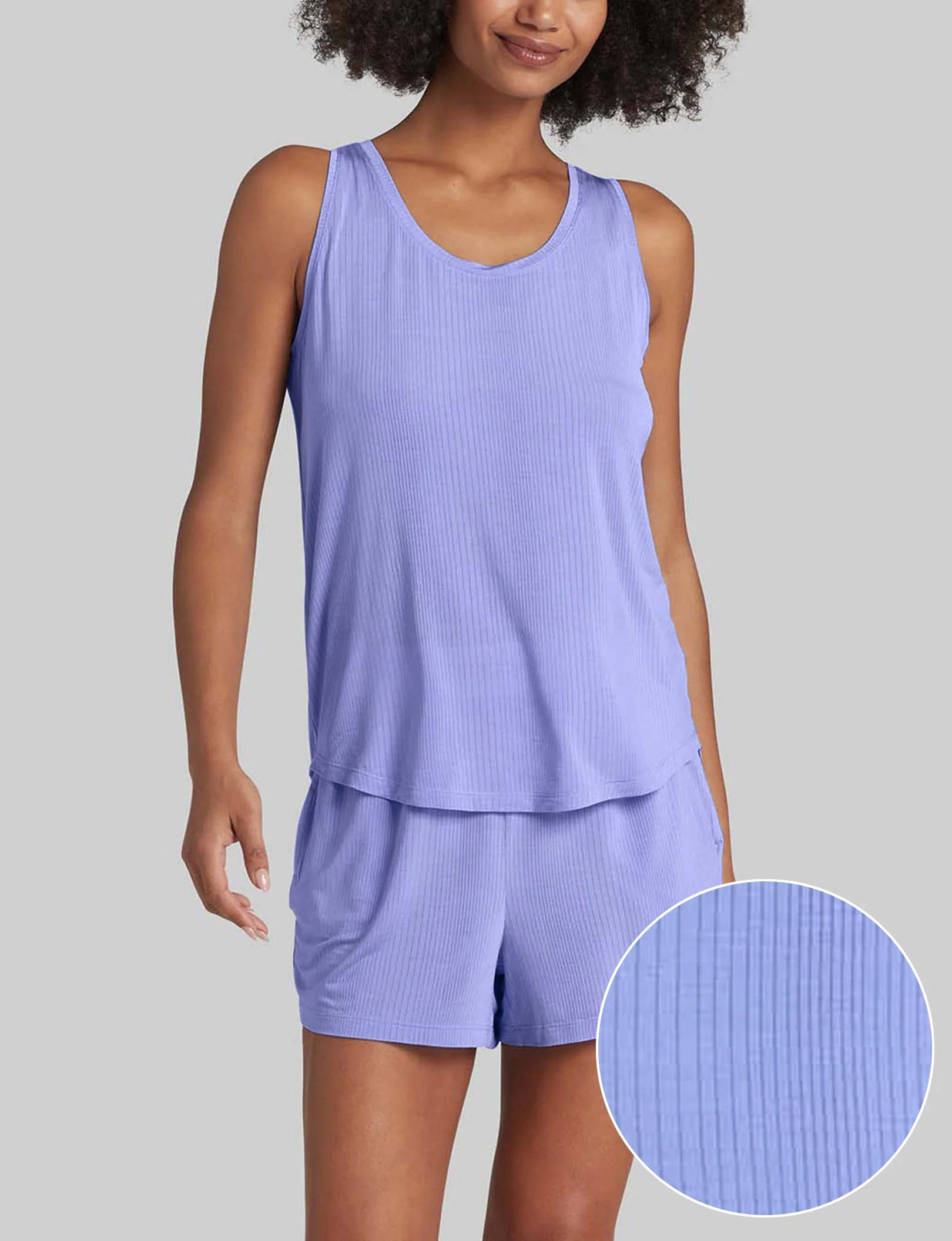 Women's Second Skin Luxe Rib Sleep Tank - Image 47