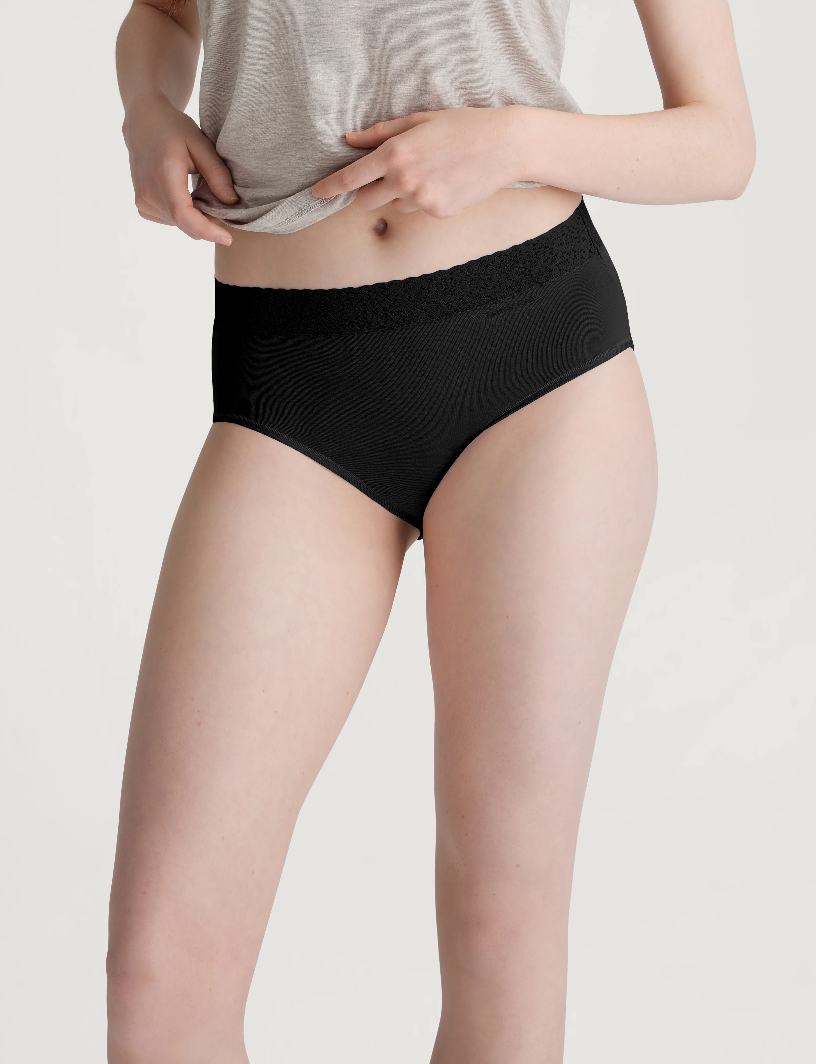 Women's Second Skin High Rise Brief, Lace Waist - Image 17
