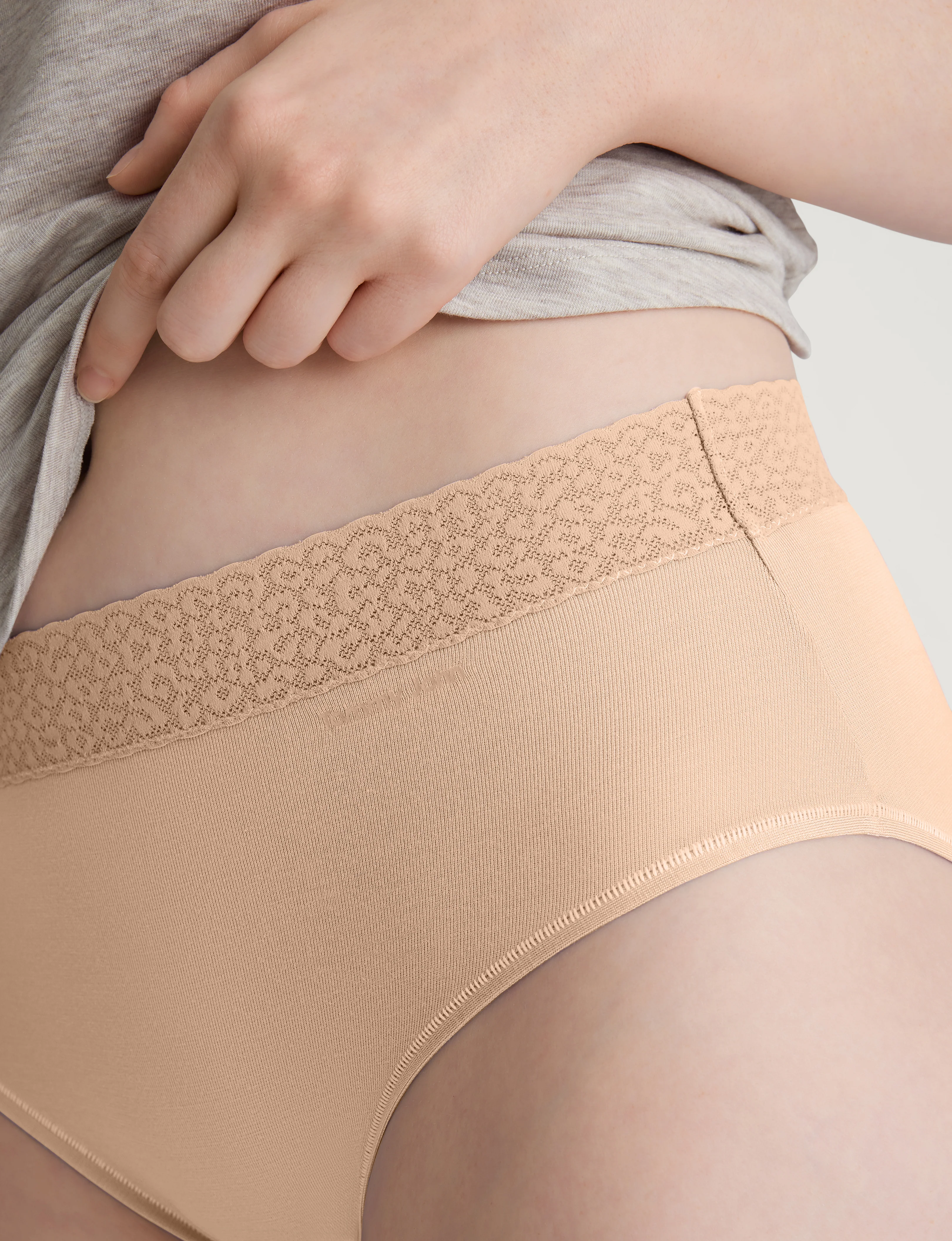 Women's Second Skin High Rise Brief, Lace Waist - Image 20