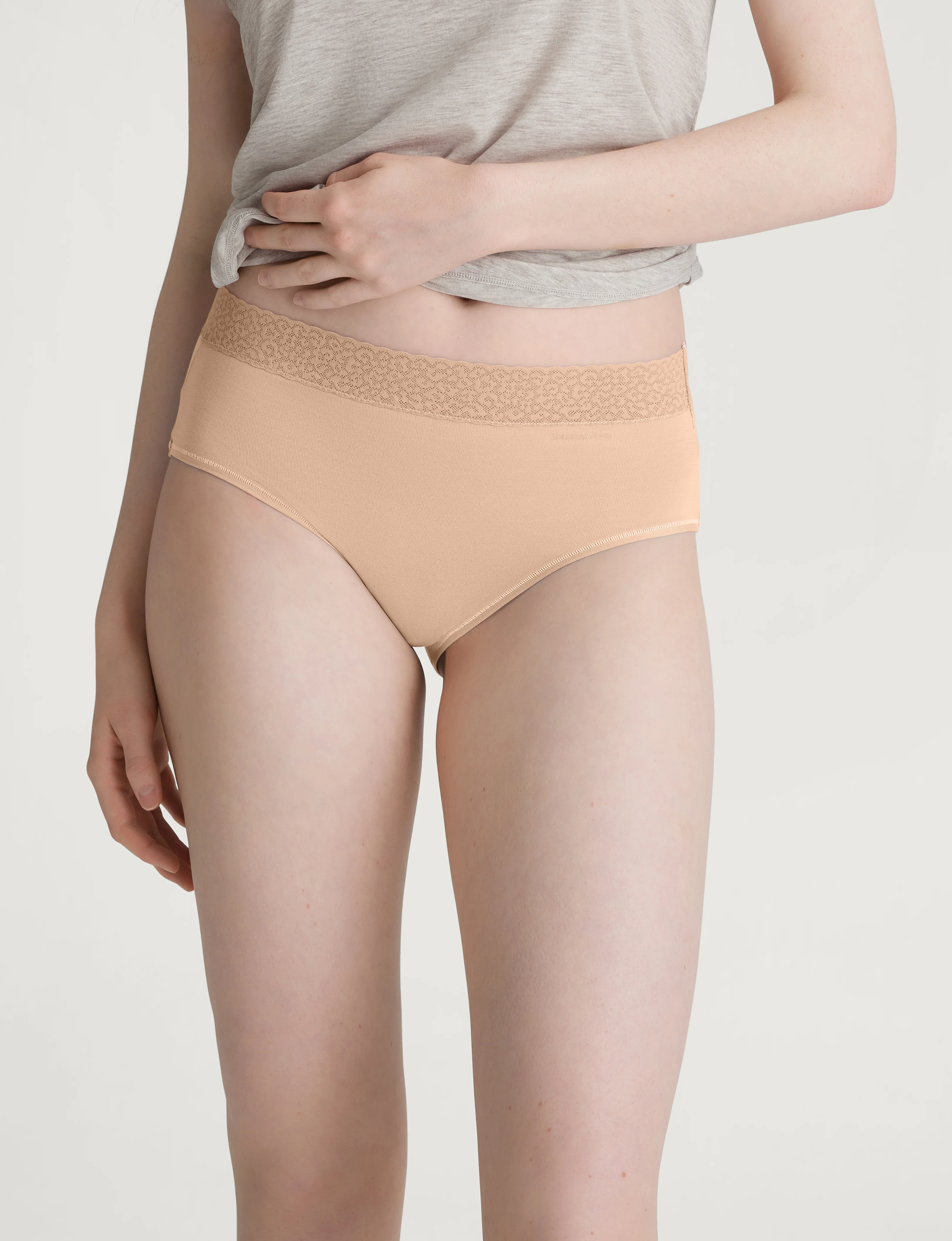 Women's Second Skin High Rise Brief, Lace Waist - Image 21