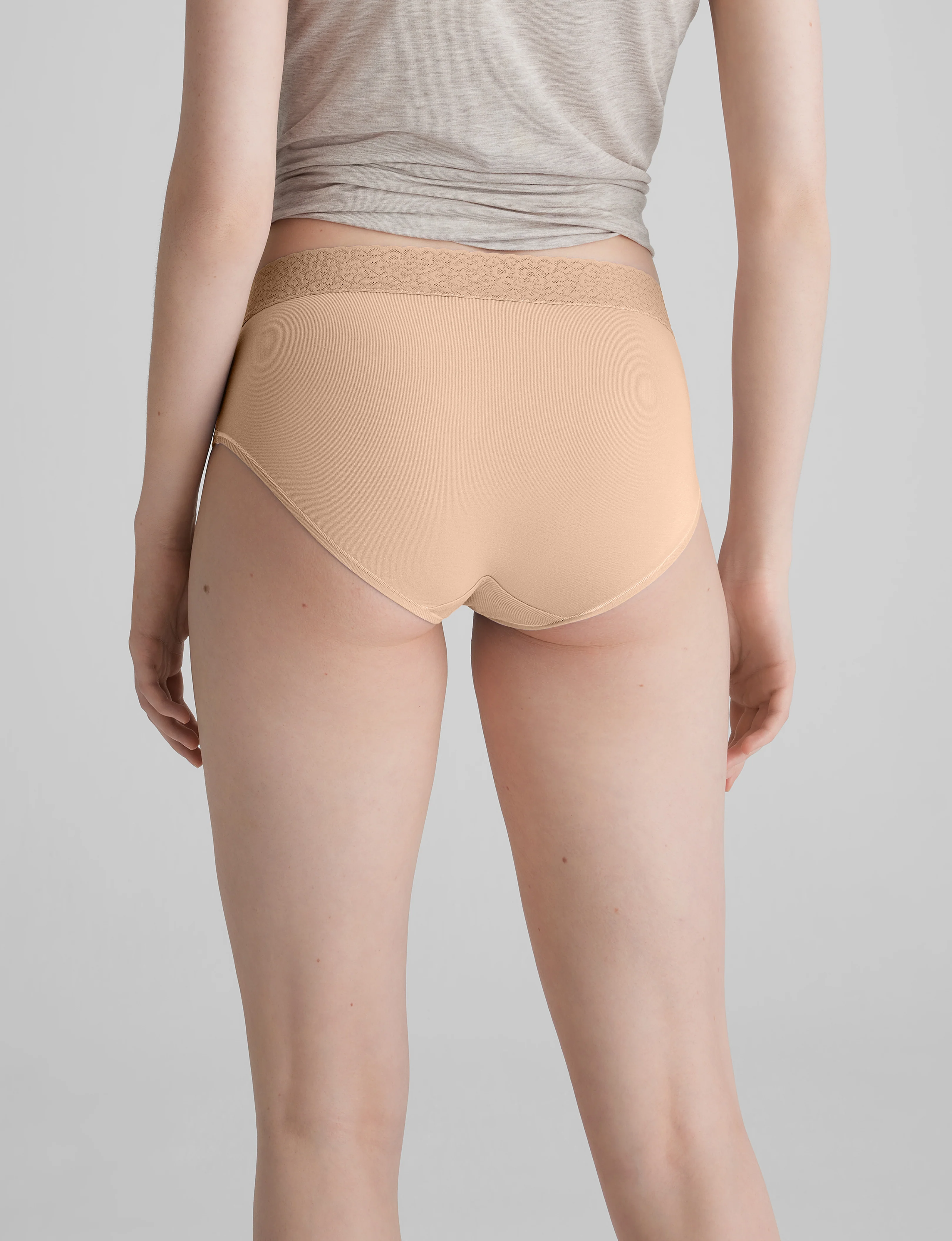 Women's Second Skin High Rise Brief, Lace Waist - Image 3