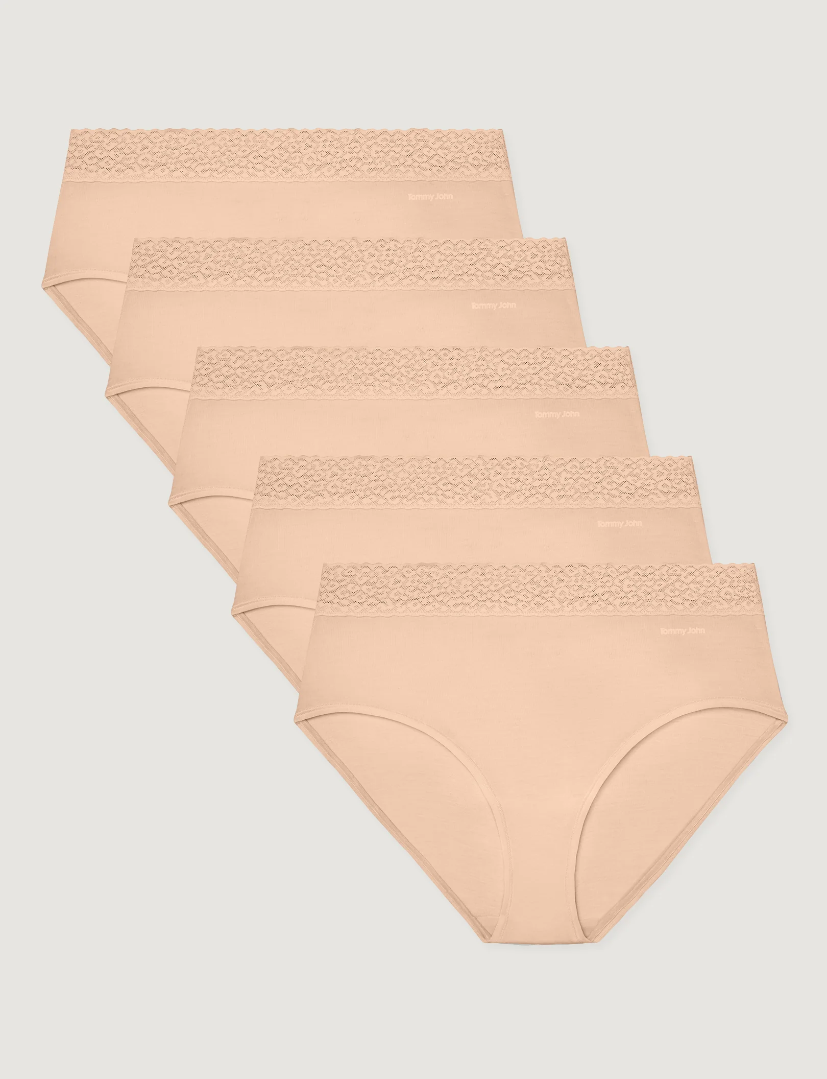 Women's Second Skin High-Rise Brief, Lace Waist (5-Pack) - Image 10