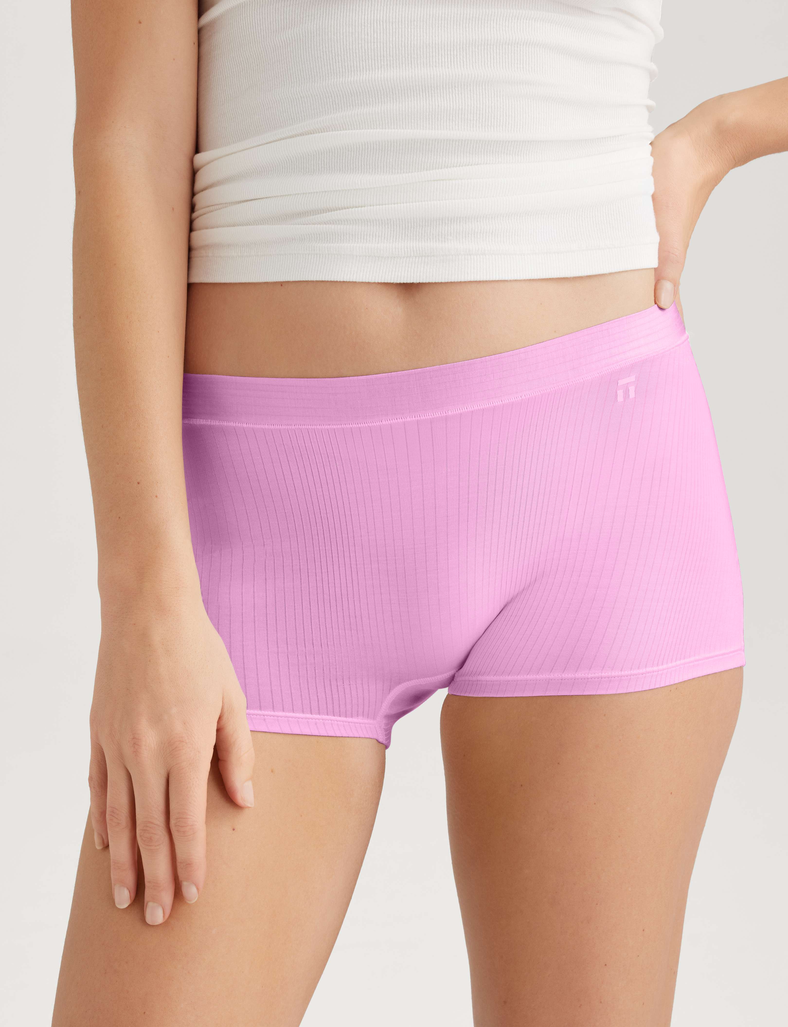 Women's Second Skin Luxe Rib Boyshort (3-Pack) - Image 10